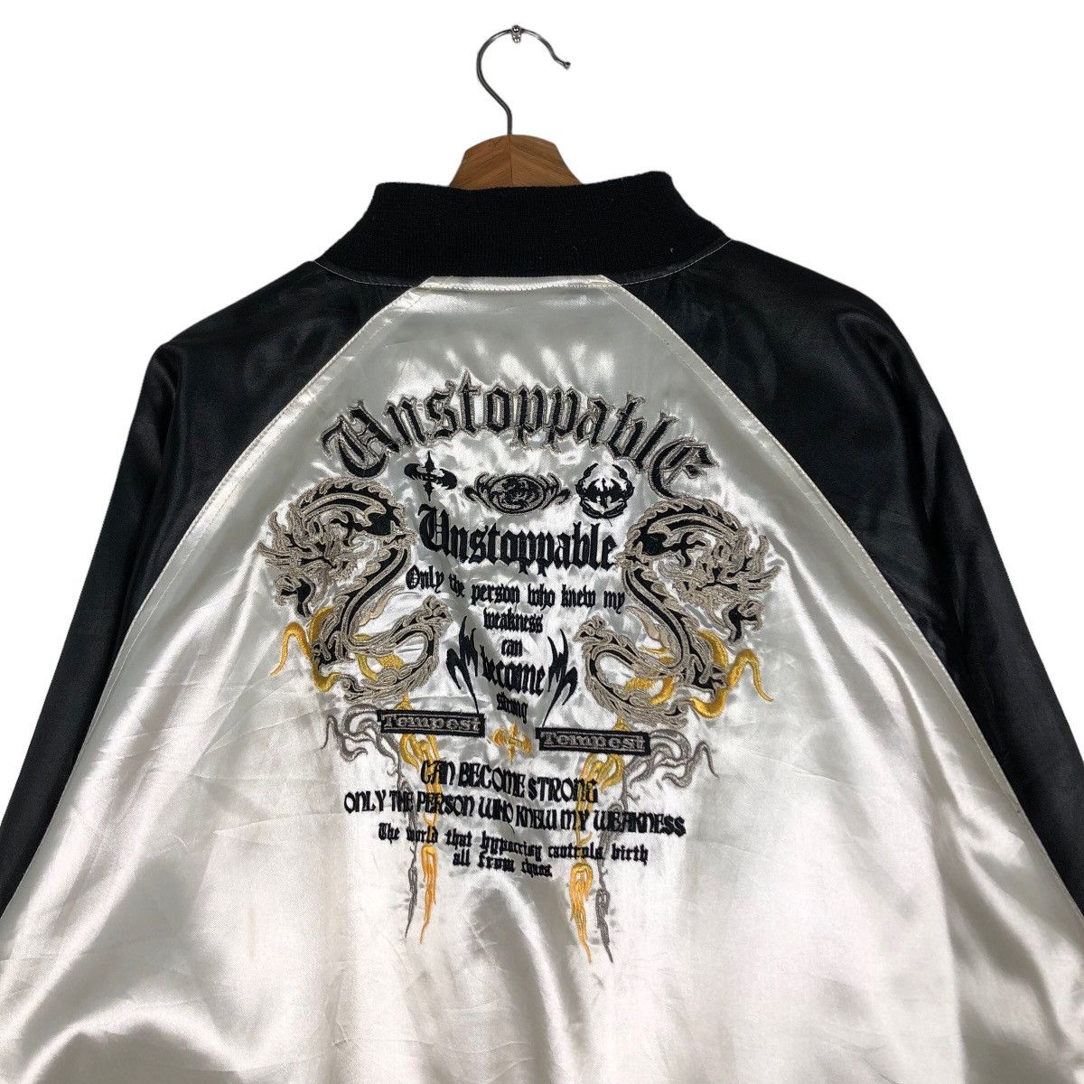Japanese Brand 🔥Vintage Sukajan Jacket Unstoppable inspire Chrome Hearts Size US L / EU 52-54 / 3 - 9 Thumbnail