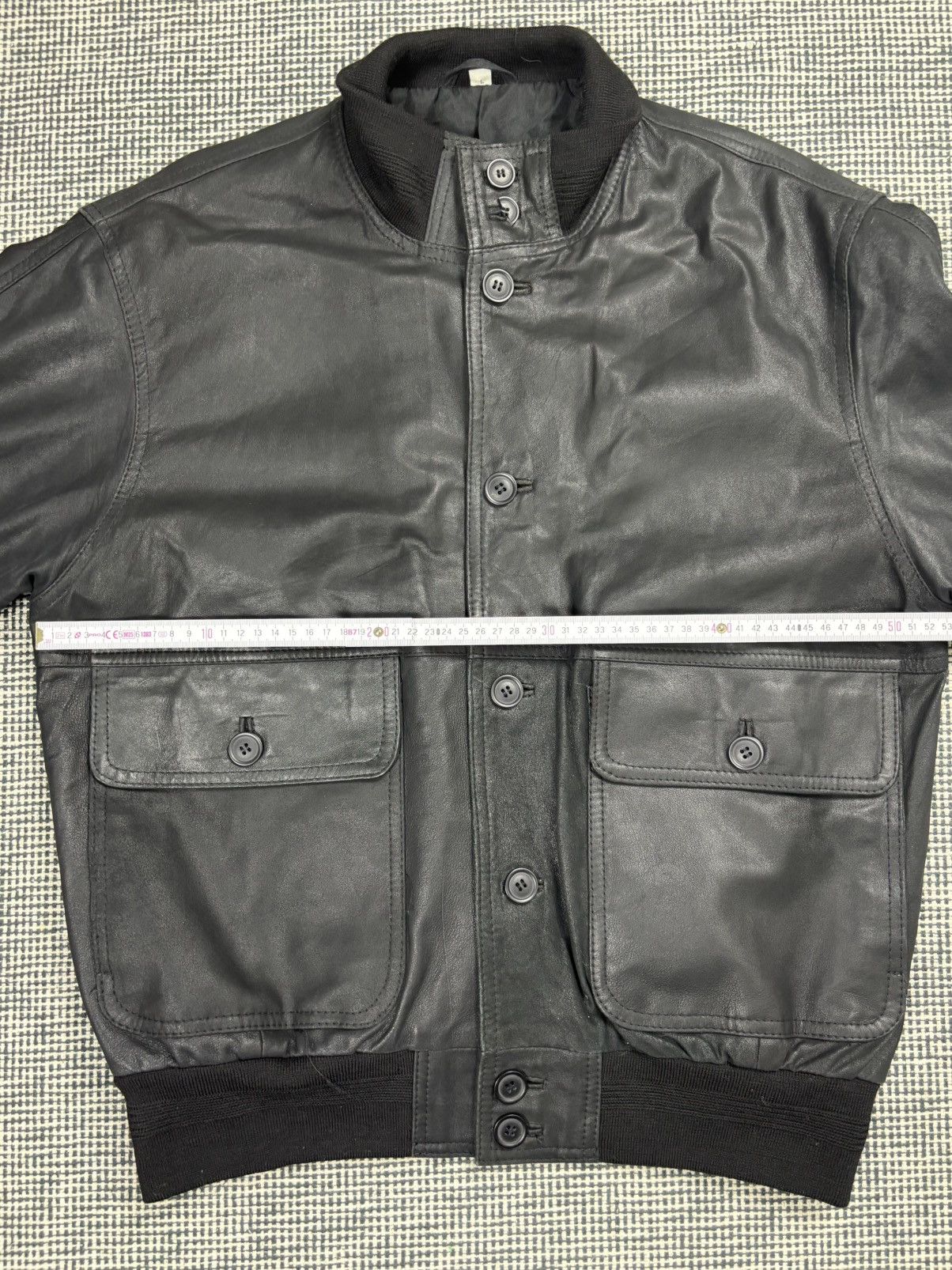 Leather Boxy genuine leather bomber jacket avant garde vintage Size US L / EU 52-54 / 3 - 11 Thumbnail