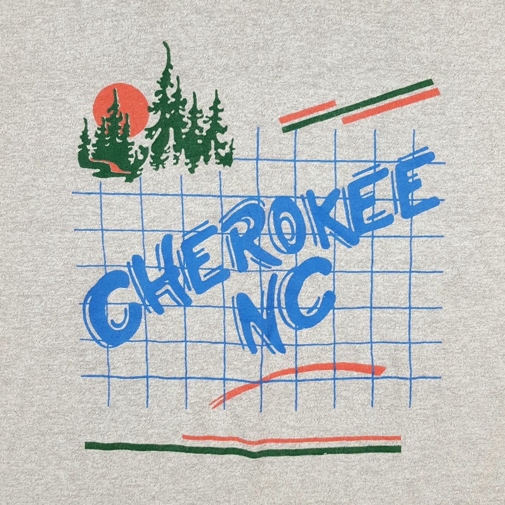 Vintage VINTAGE 80s Screen Stars Cherokee NC Outdoor Nature T-Shirt XS Gray USA Made Retro Mens Size US XS / EU 42 / 0 - 3 Thumbnail