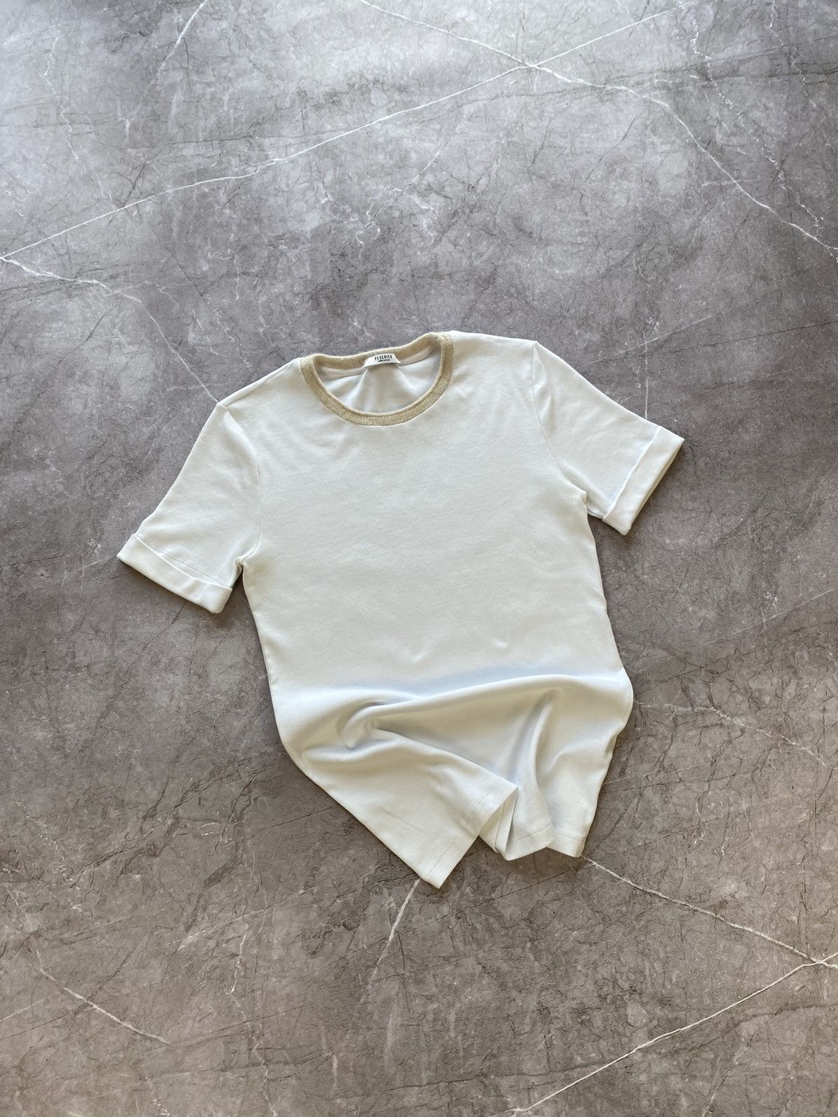 Peserico Classic Peserico Made in Italy White Lana Wool T shirt Rare Size M / US 6-8 / IT 42-44 - 1 Thumbnail