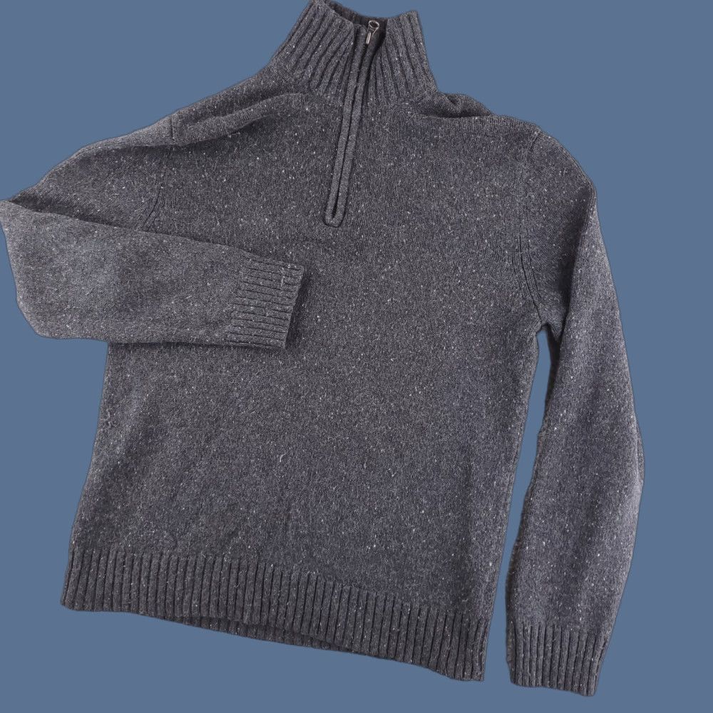 Gap Gap Sweater Mens Medium Gray Speckled Quarter Zip Pullover Knit Shirt Size US M / EU 48-50 / 2 - 1 Thumbnail