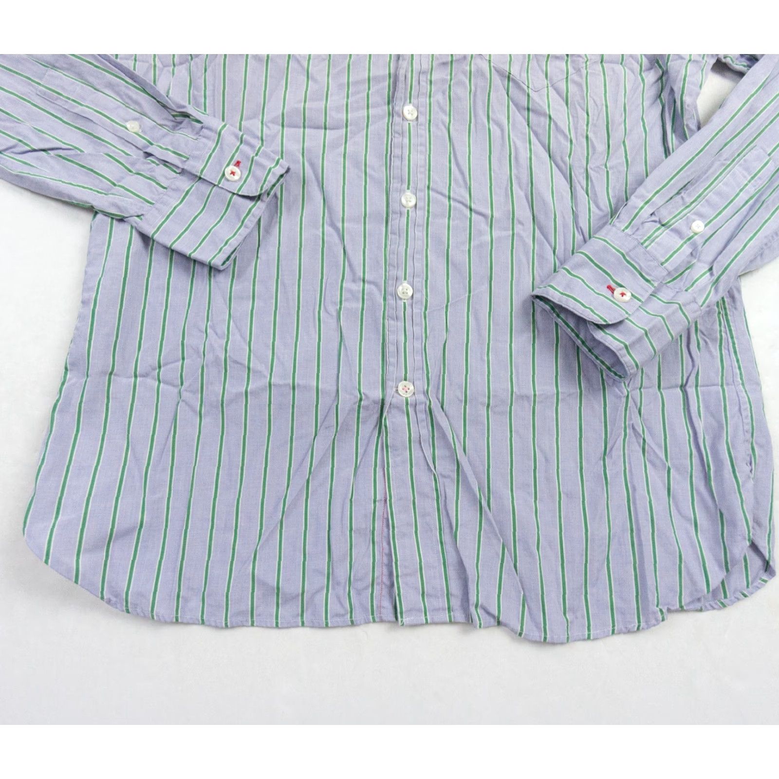 Pinko Thomas Pink Button-Up Shirt Mens Medium Blue Striped Long Sleeve Collared Preppy Size US M / EU 48-50 / 2 - 3 Thumbnail