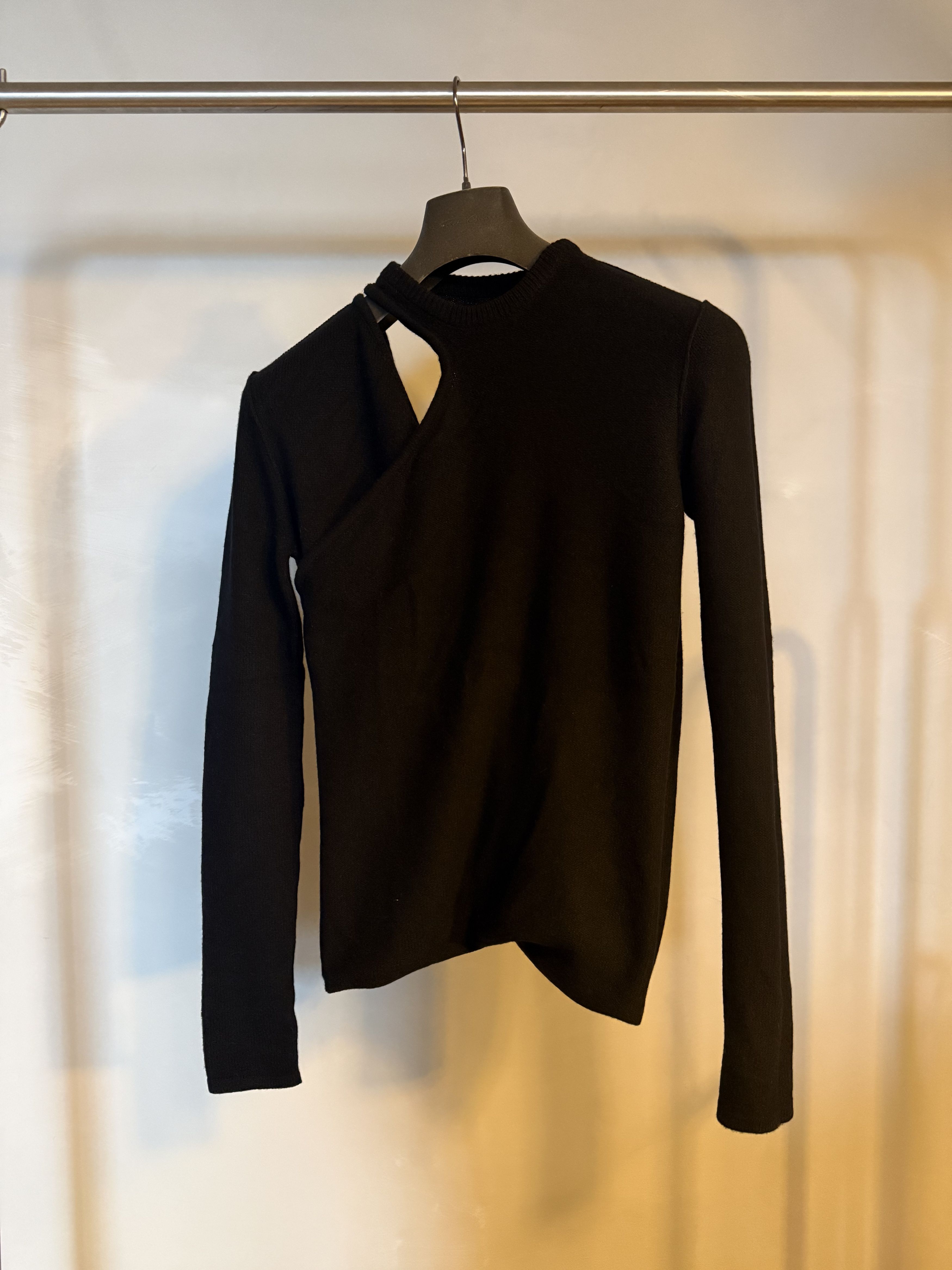 Rick Owens Rick Owens Performa Black Recycled Cashmere Banana Sweater Size US M / EU 48-50 / 2 - 1 Thumbnail
