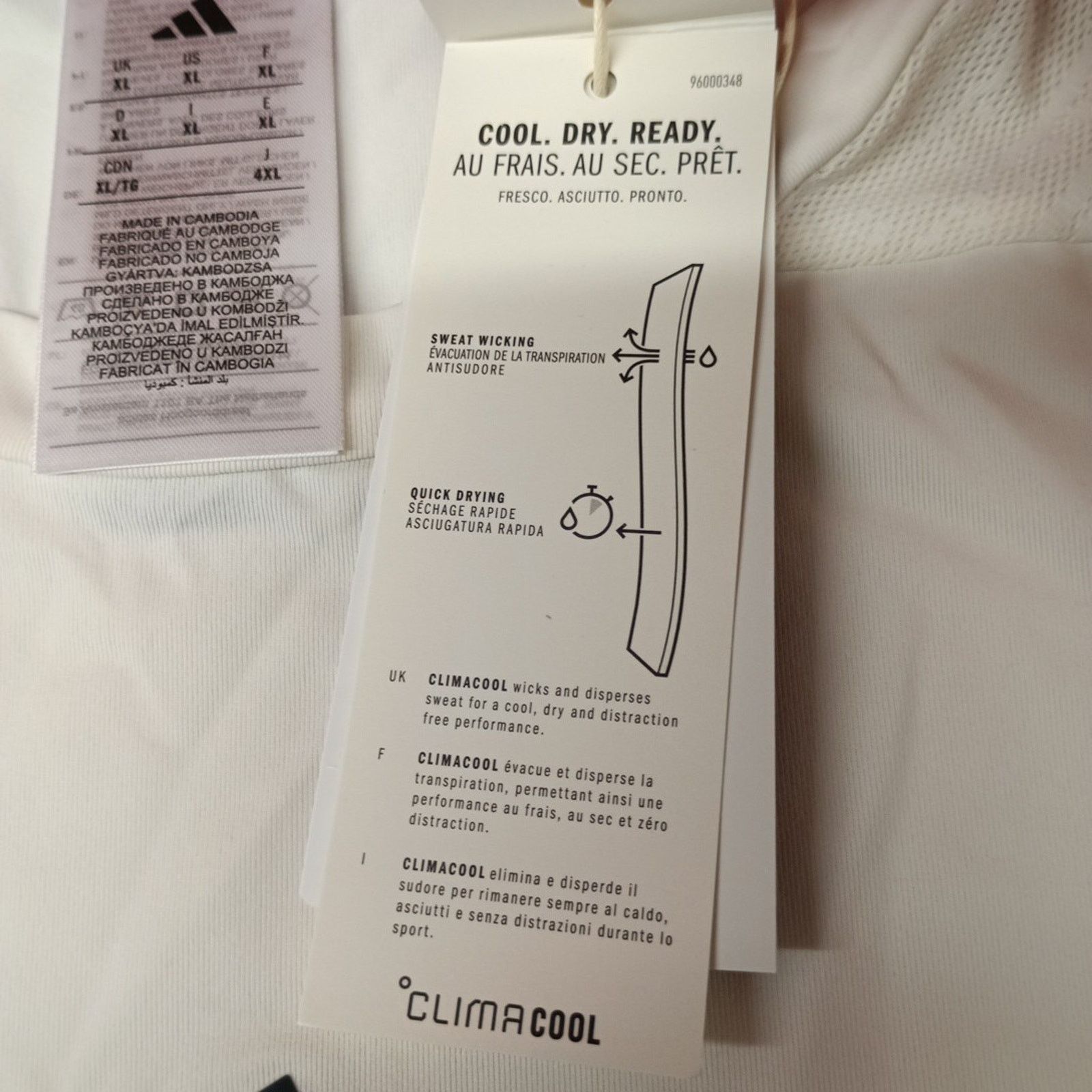 Adidas Adidas Men's Size XL D4T Training Tank Top Shirt Chalk White Size US XL / EU 56 / 4 - 6 Thumbnail
