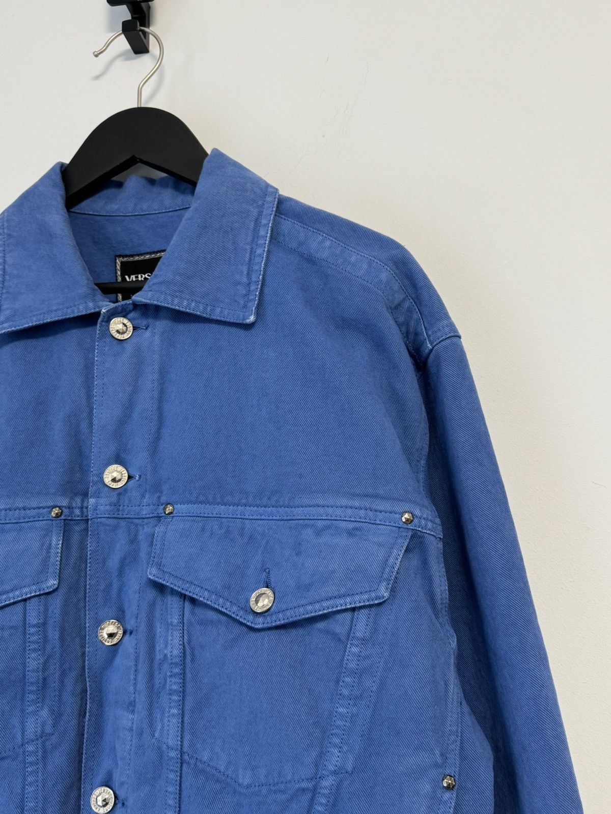 Versace Versace Vintage Blue Denim Jacket — Luxury Streetwear Size US M / EU 48-50 / 2 - 8 Thumbnail