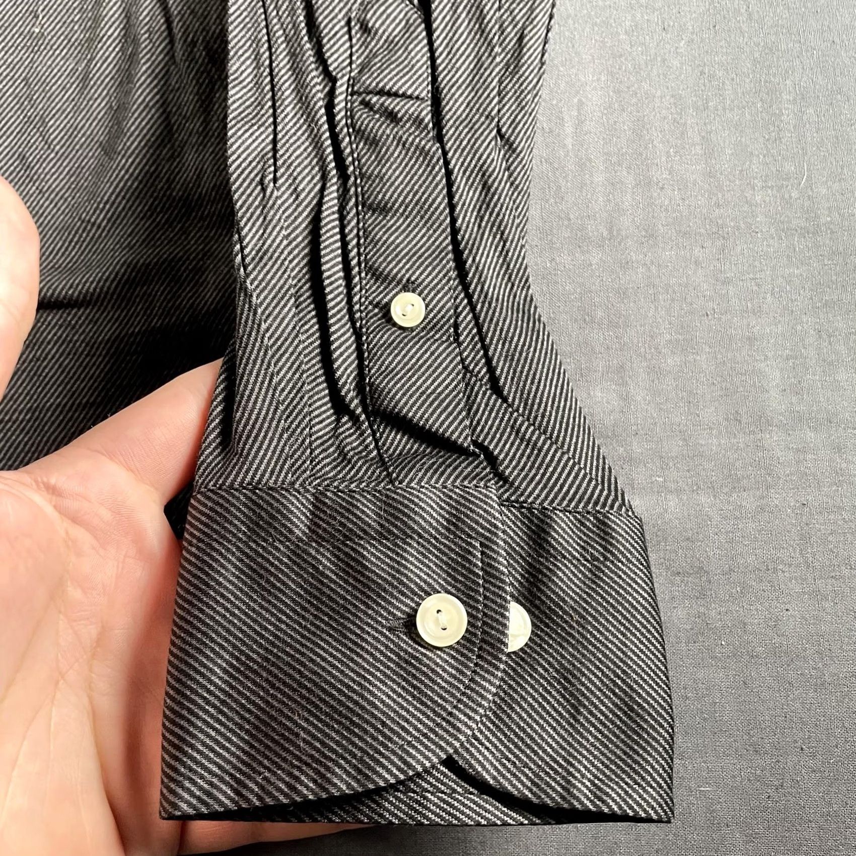 Eton Eton Dress Shirt Mens XL 43 17 Gray Black Contemporary Fit Cotton Long Sleeve Dress Shirt Shirt Men XL Gray Black Striped 100% Cotton Contemporary Fit Size 46R - 4 Thumbnail