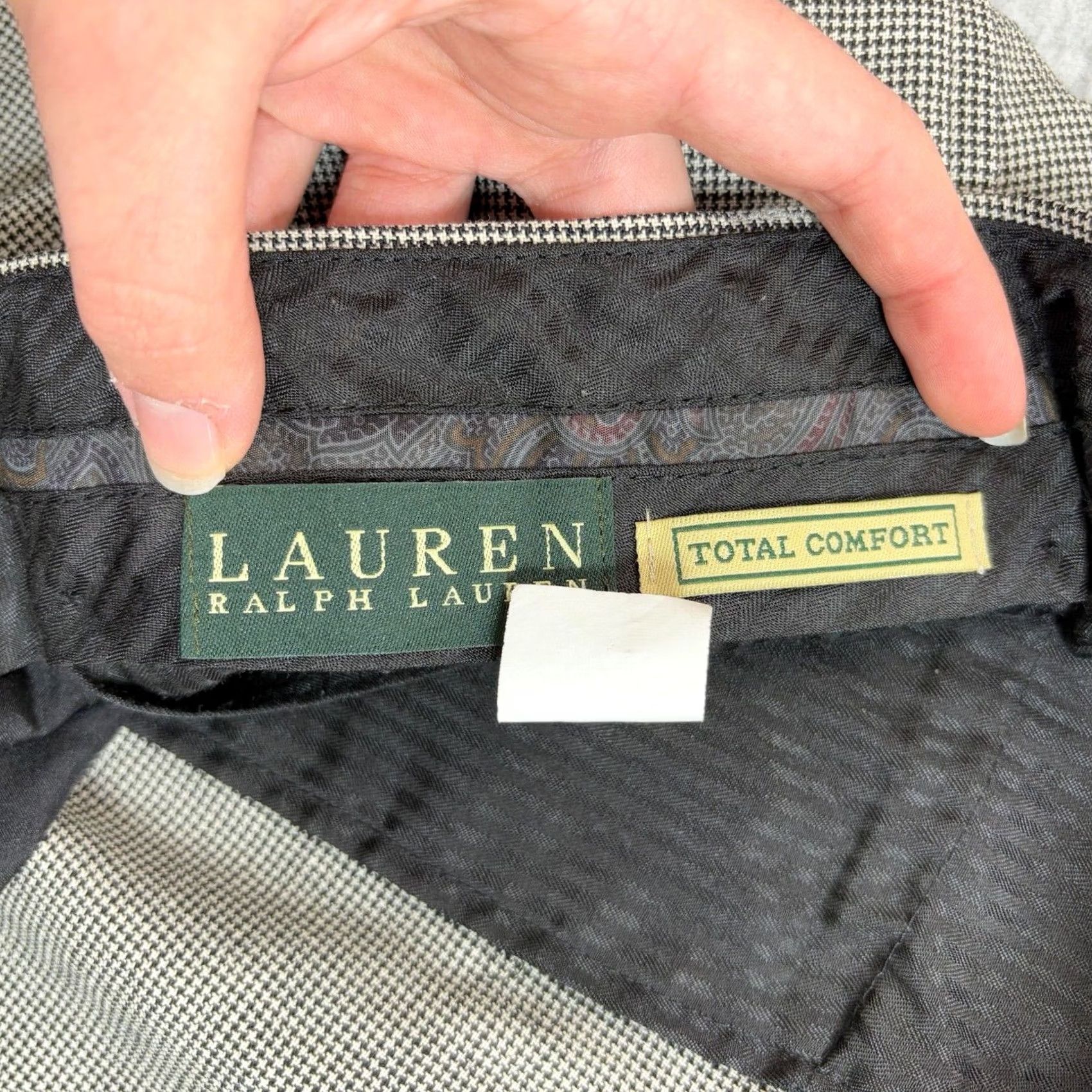 Ralph Lauren Lauren Ralph Lauren Pant Men 38x32 Houndstooth Pleated Dress Pants Slim Cuffed Black 90s Preppy Mens Size US 38 / EU 54 - 3 Thumbnail