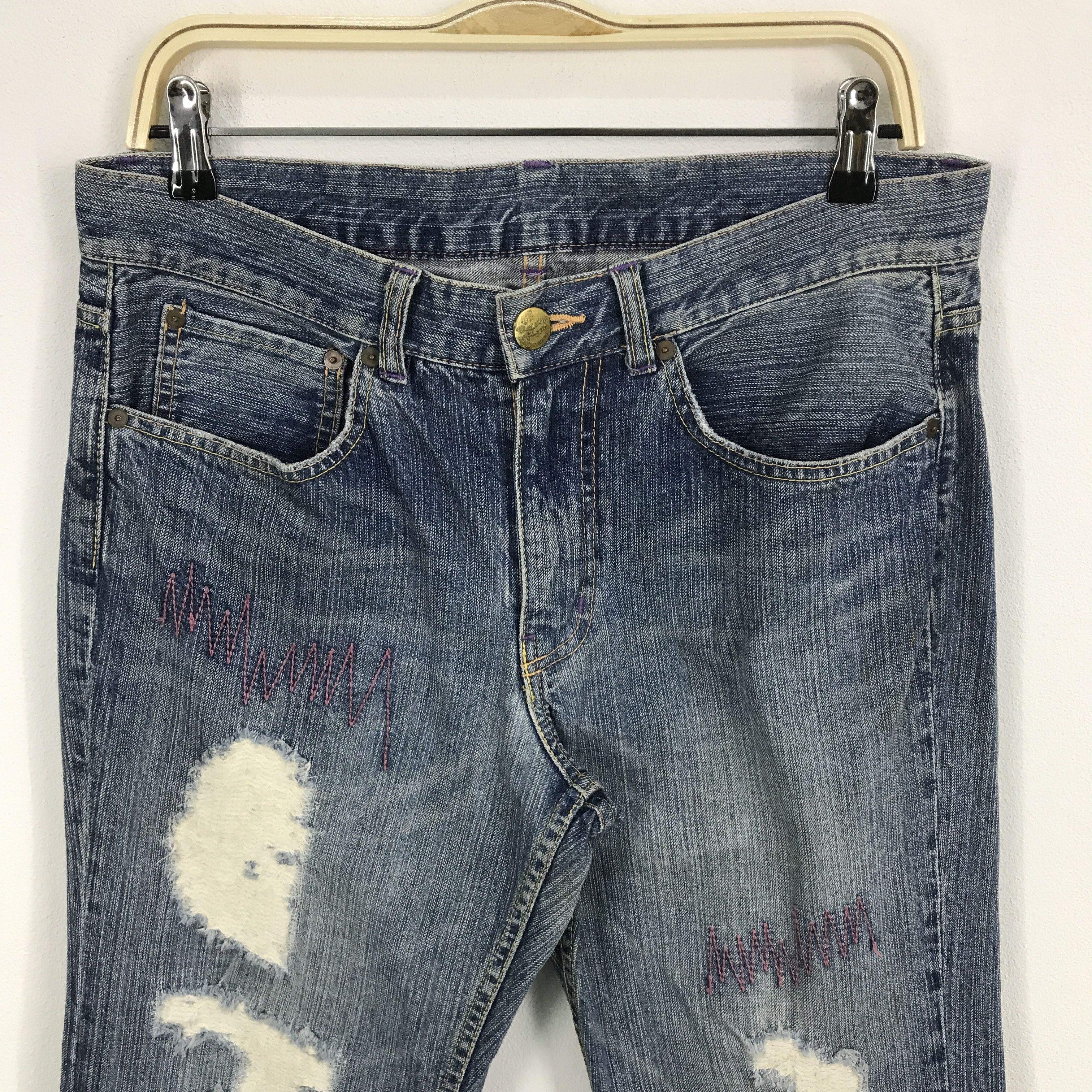 Japanese Brand japanese brand TK distressed design denim jean Size US 33 - 3 Thumbnail