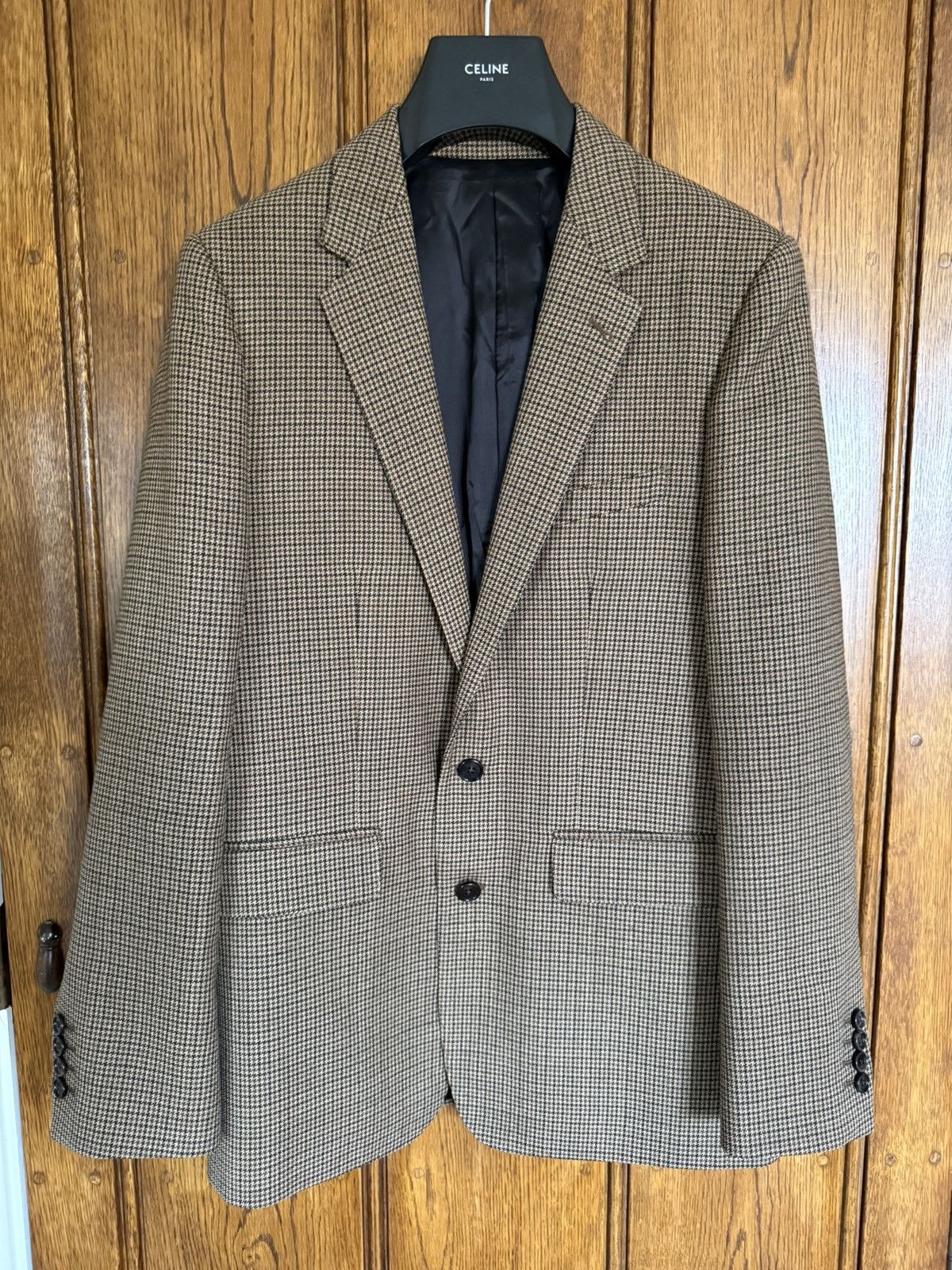 Celine $3.2 FW22 Celine Boy Doll check jacket Hedi tournon blazer Size 38R - 2 Thumbnail