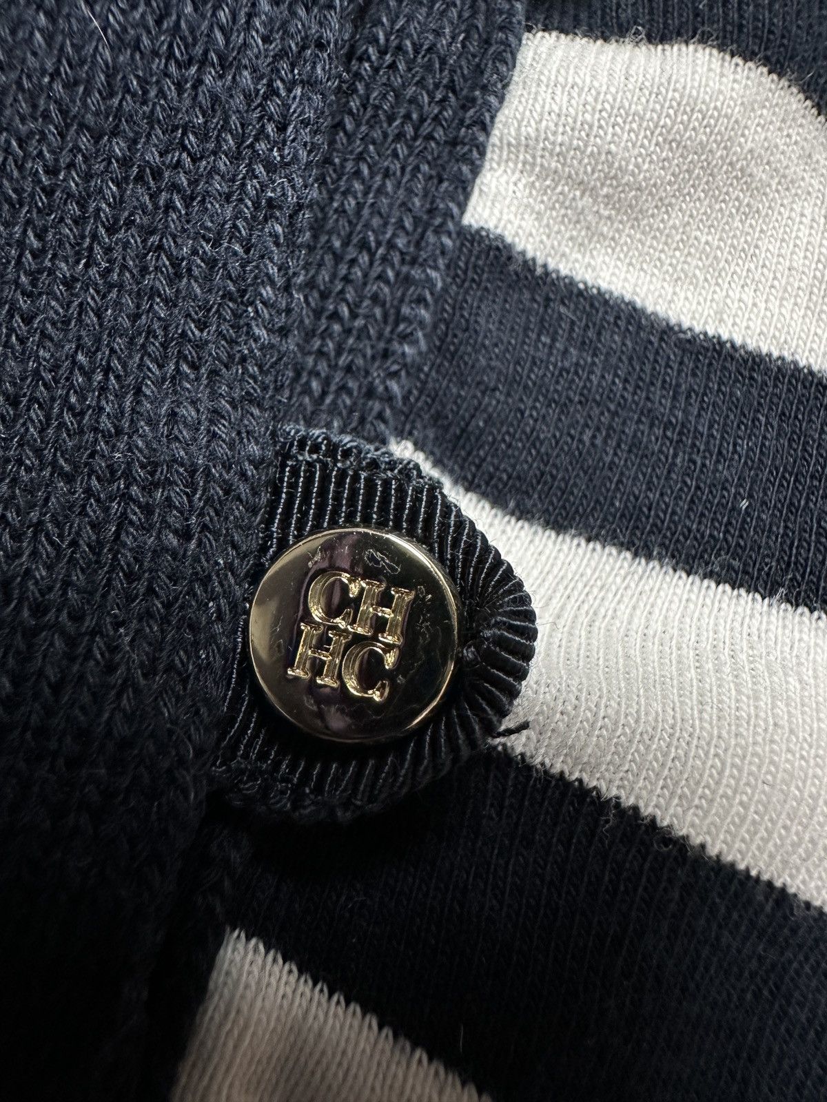 Carolina Herrera Carolina Herrera CH Striped Long Sleeve Vintage Polo Top Lux Size XS / US 0-2 / IT 36-38 - 6 Thumbnail