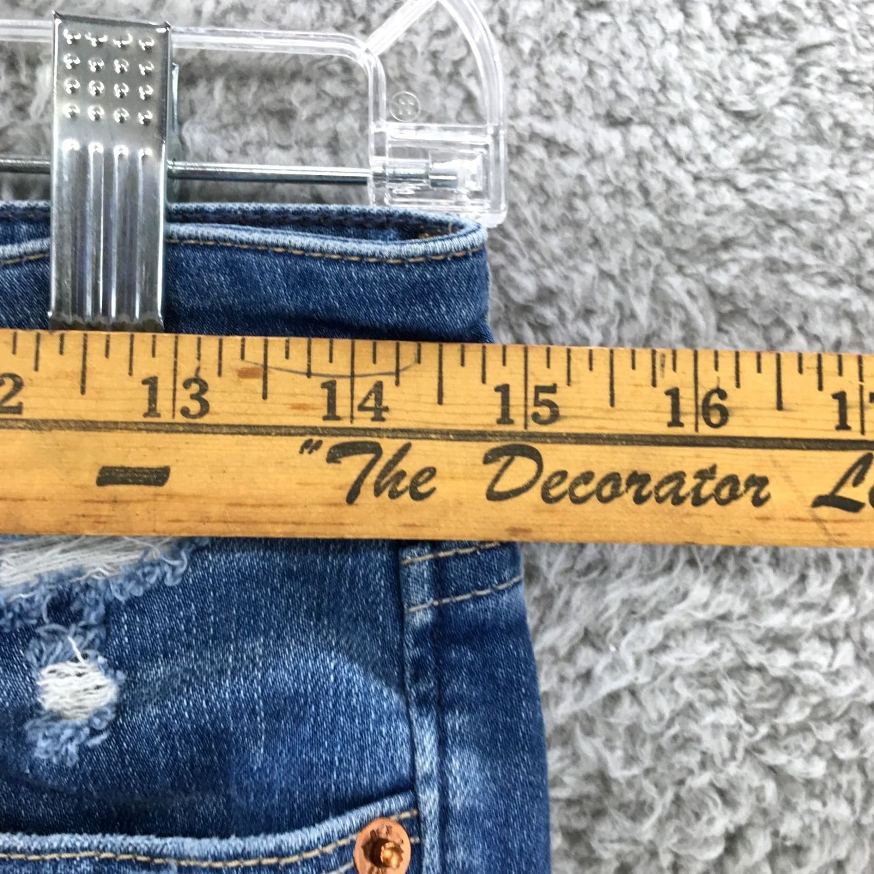 Abercrombie & Fitch Abercrombie & Fitch Harper Super Skinny Jeans Womens 27 Blue Denim Distressed Jeans Regular Womens Size 27" / US 4 / IT 40 - 5 Thumbnail