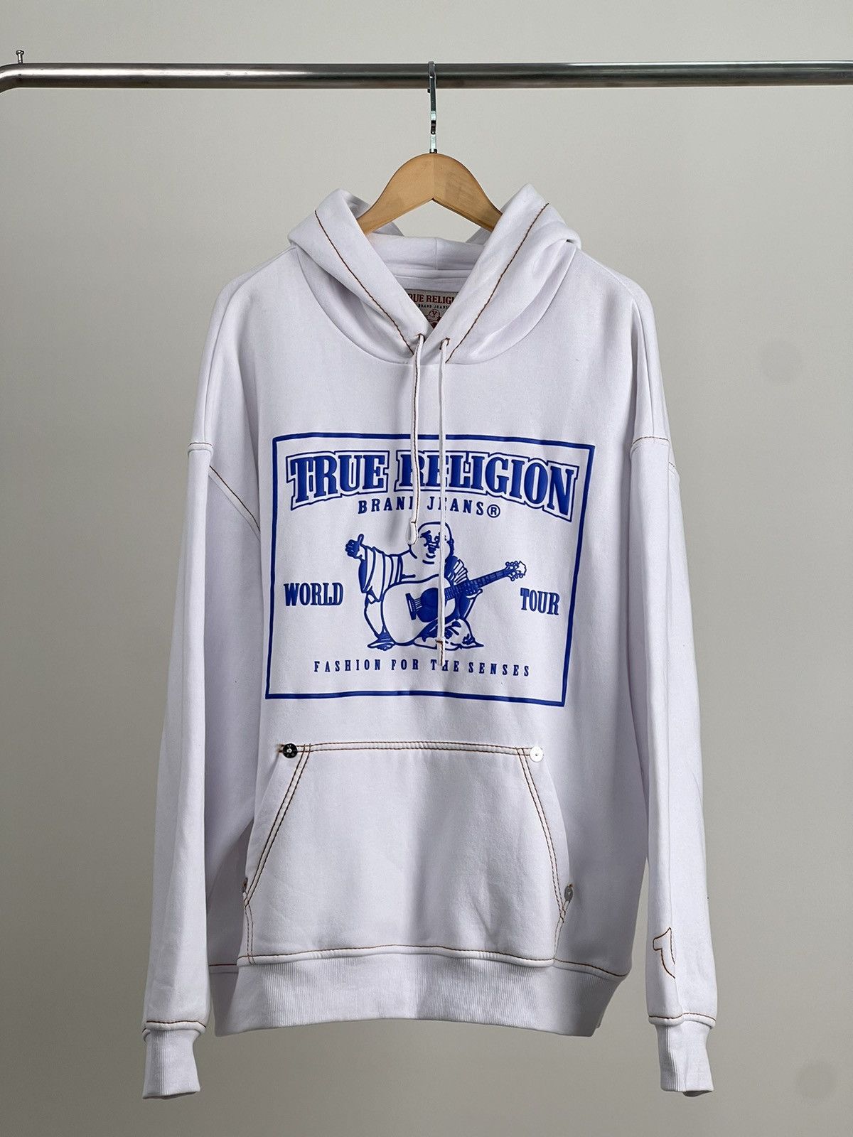 image of True Religion Hoodie XL in White, Men's (Size Medium)