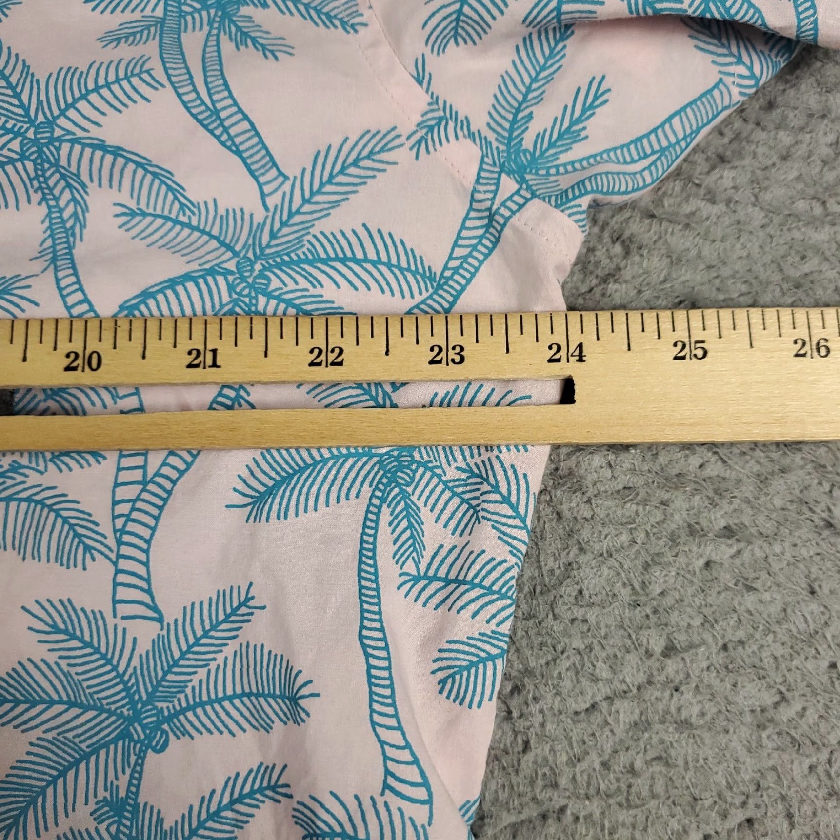 Bonobos Bonobos Button Up Shirt Mens Large Pink Blue Palm Tree Floral Print Short Sleeve Size US L / EU 52-54 / 3 - 6 Thumbnail