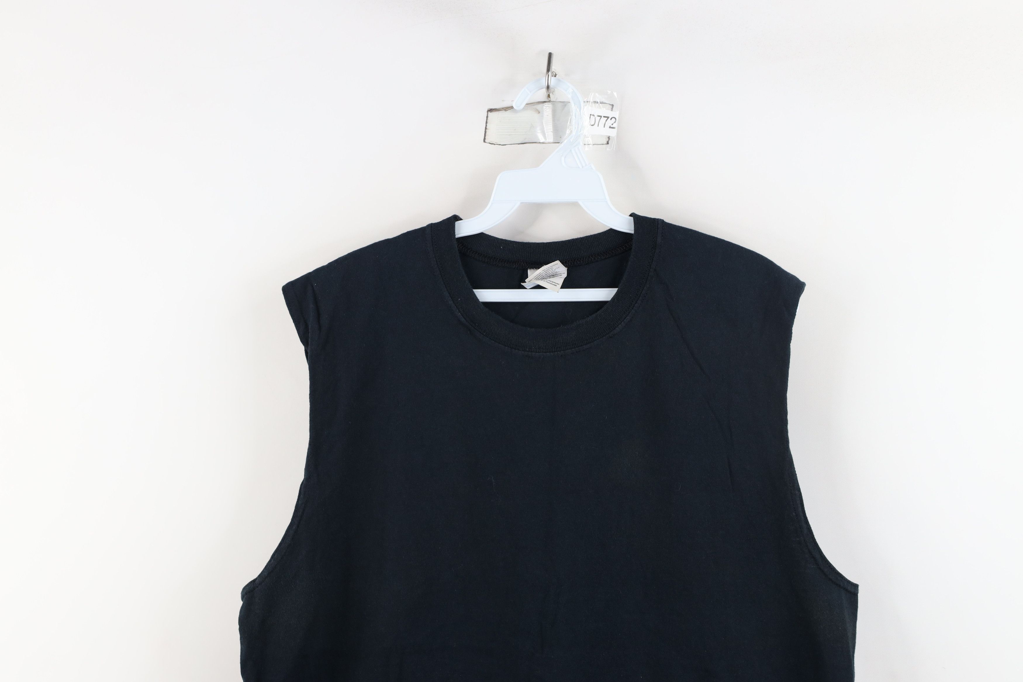 Vintage Vintage 90s Y2K Streetwear Sleeveless Muscle T-Shirt Black Size US L / EU 52-54 / 3 - 2 Thumbnail