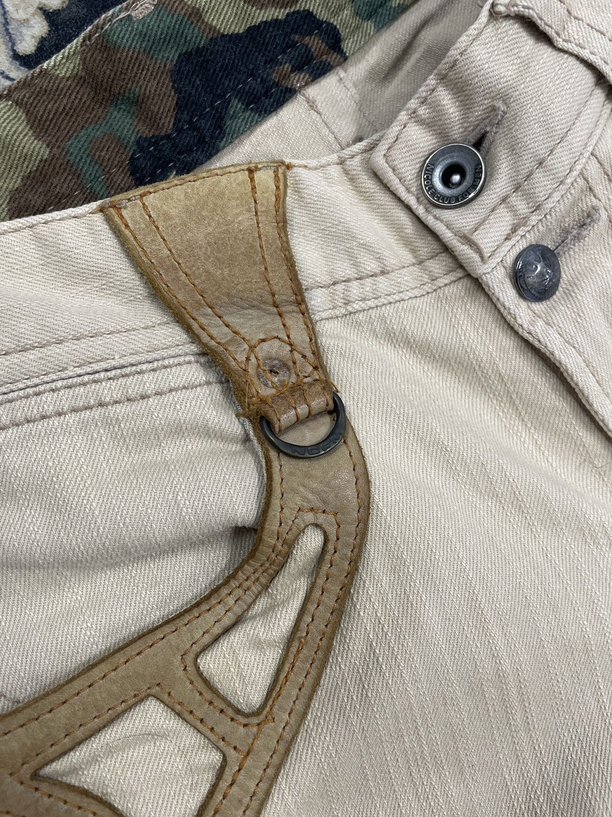 Hysteric Glamour NicoleClubForMen Japan Leather Pockets Jeans Size US 31 - 12 Thumbnail