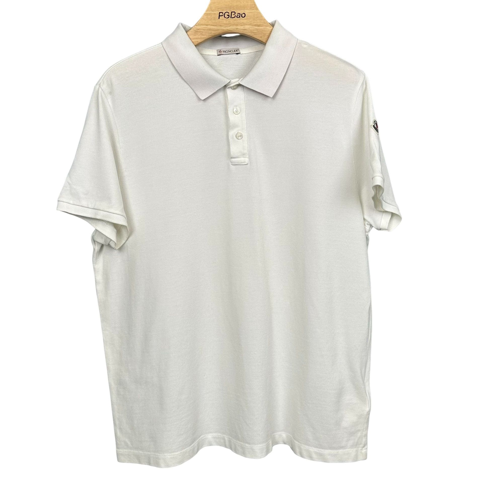 Moncler Moncler Classic Logo Patch White Polo Shirt XXL Size US XXL / EU 58 / 5 - 1 Thumbnail