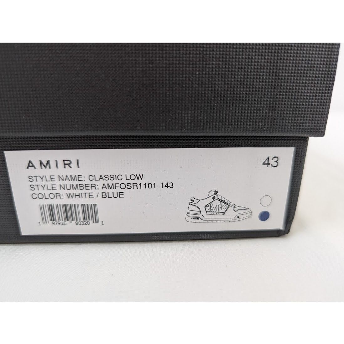 Amiri o1rshd1 Q:2 / Classic Low top Sneakers in White/Blue Size US 10 / EU 43 - 23 Thumbnail
