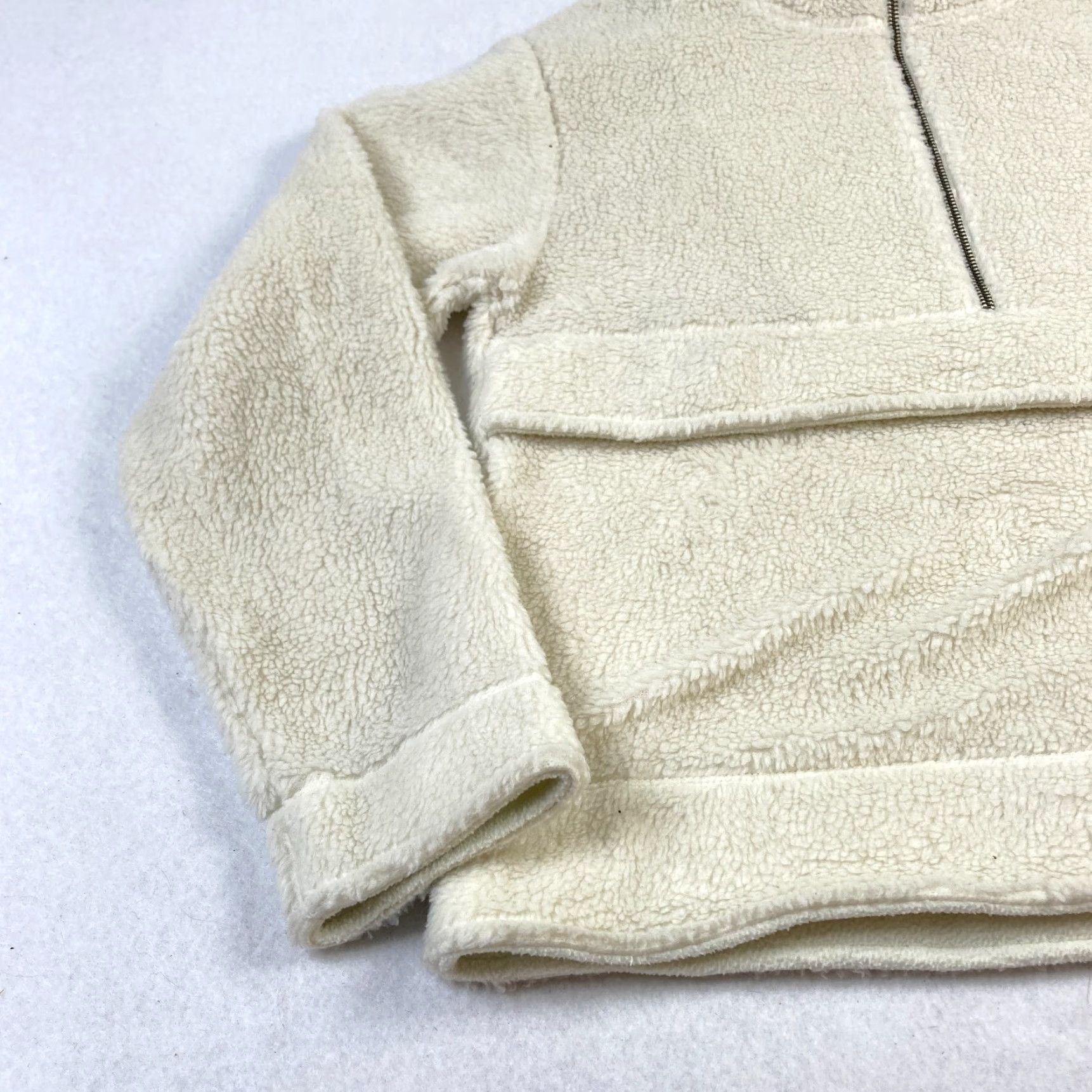 Vintage L.L. Bean Signature Sherpa Jacket Women's S Kangaroo Pocket Half Zip Outdoor Jacket Size S / US 4 / IT 40 - 2 Thumbnail