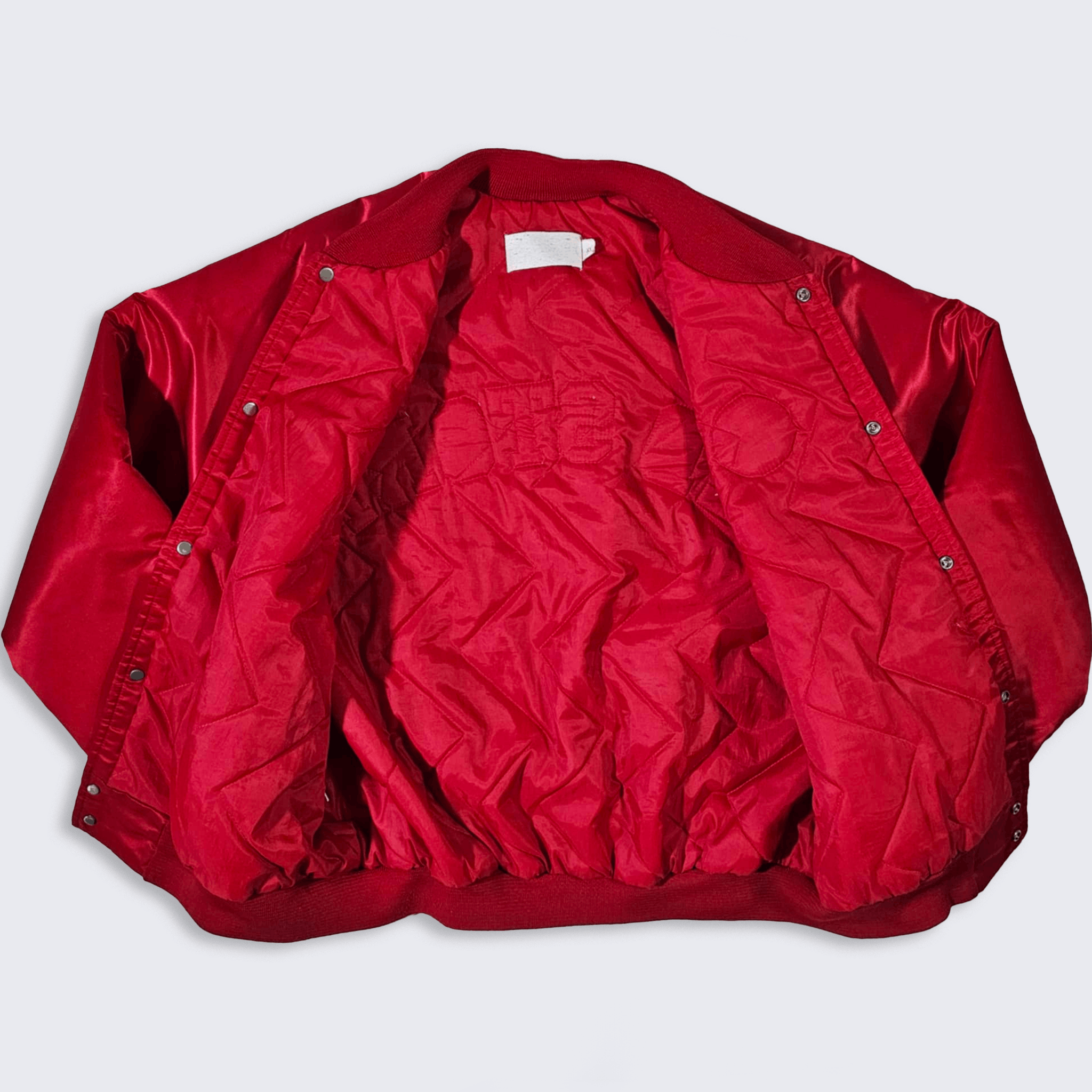 Chalk Line × NCAA × Vintage St John's Red Storm 90s Chalk Line Satin Bomber Jacket Size US XL / EU 56 / 4 - 3 Thumbnail