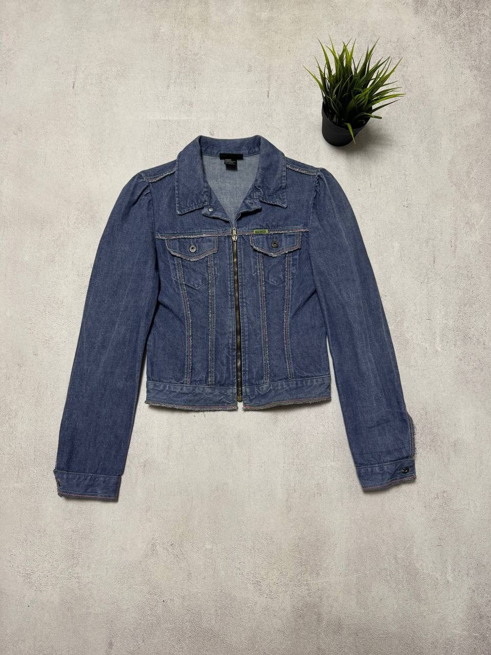 Diesel × Japanese Brand Vintage Diesel Denim Jacket Bomber Women Y2K 90s Size S / US 4 / IT 40 - 1 Thumbnail