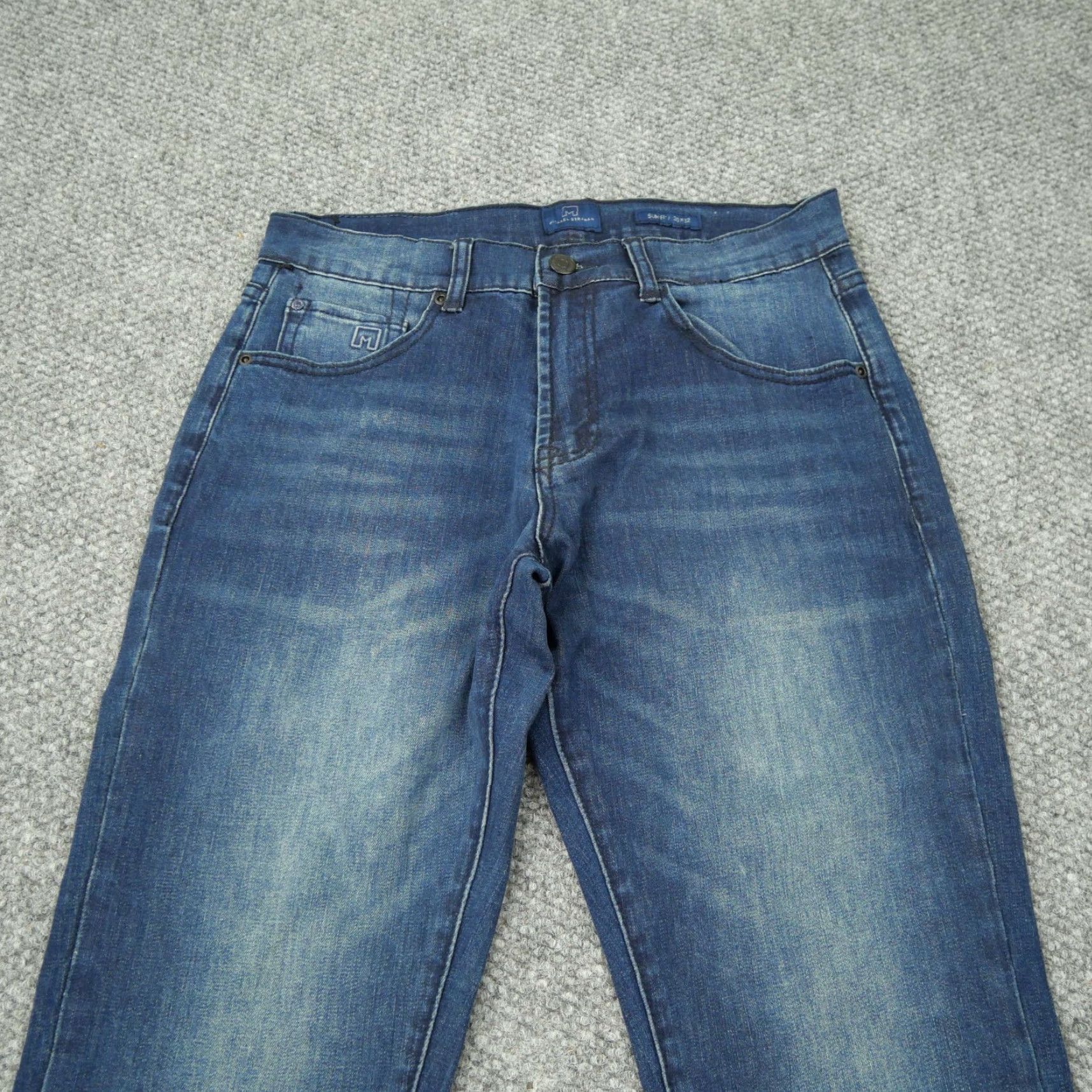 Vintage M Collection by Michael Strahan Jeans Adult 30x32 Blue Slim Stretch Denim Mens Size US 30 / EU 46 - 2 Thumbnail