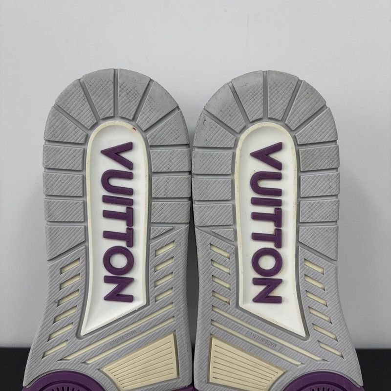 Louis Vuitton Louis Vuitton Trainer White Purple Fashion Sneakers -2505 Size US 8 / IT 38 - 3 Thumbnail