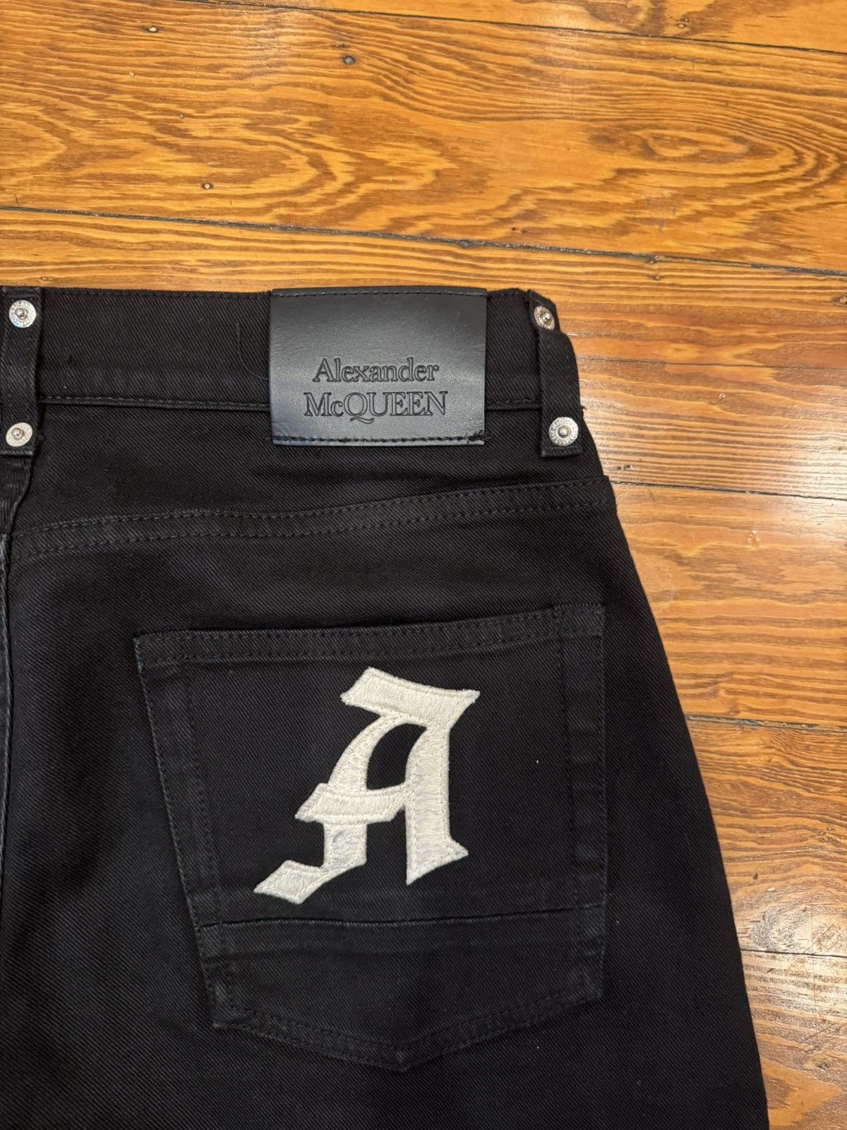 Alexander McQueen black biker jeans Size US 30 / EU 46 - 5 Thumbnail