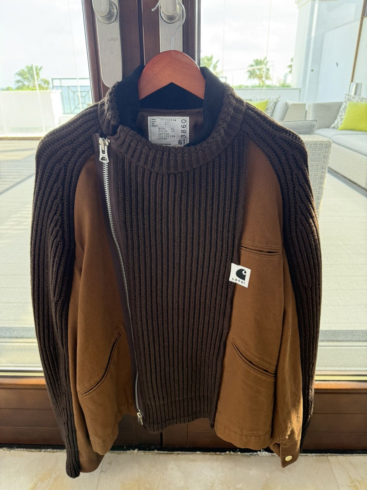 Carhartt Wip × Sacai Carhartt WIP x Sacai Wool Knit Blouson Size US XL / EU 56 / 4 - 1 Thumbnail