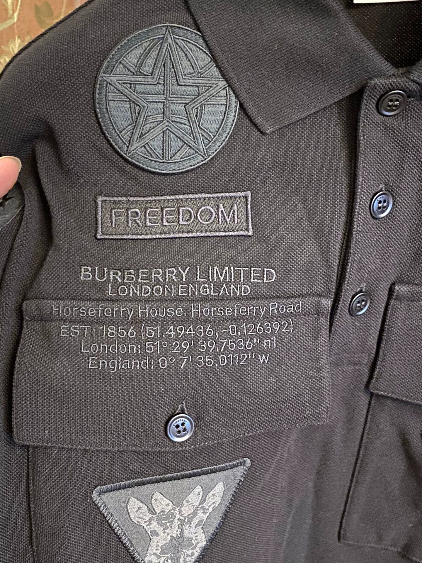 Burberry Burberry Embroidered Logo Polo Shirt S (Loose) Size US S / EU 44-46 / 1 - 3 Thumbnail