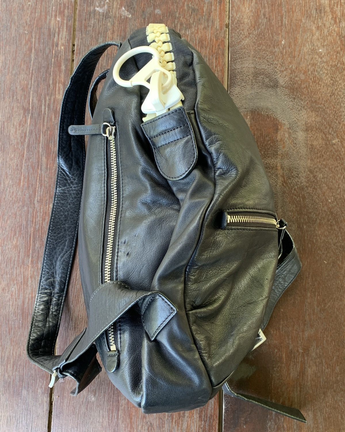 Y's KAWA KAWA BY YOHJI YAMAMOTO LEATHER BACKPACK Size ONE SIZE - 3 Thumbnail