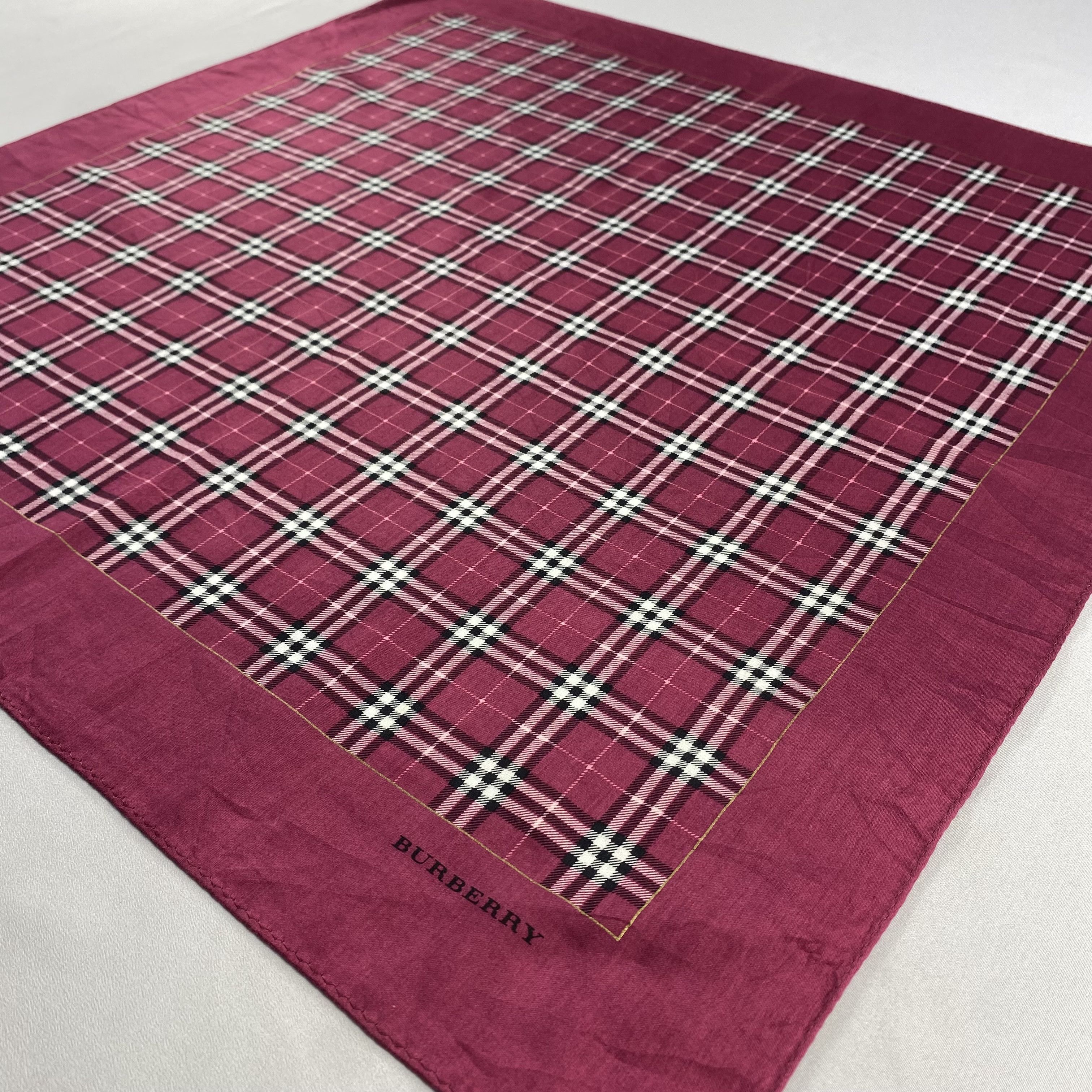 Burberry × Vintage Burberry Handkerchief / Neckerchief / Bandana-P1558 Size ONE SIZE - 2 Thumbnail