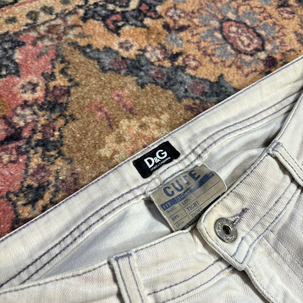 Designer × Dolce & Gabbana × Vintage Dolce Gabbana Beige Casual Pant Slim Fit Aesthetic y2k chief Size US 32 / EU 48 - 4 Thumbnail
