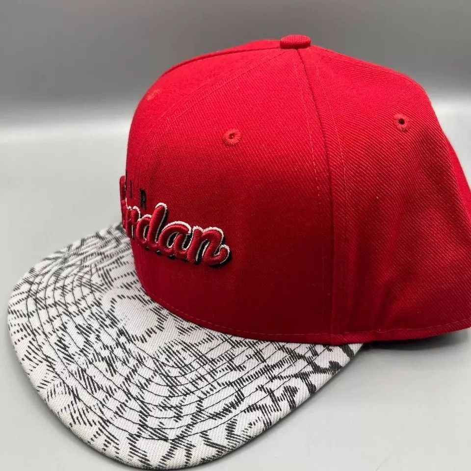 Jordan Brand Air Jordan Hat Men Red Cement Elephant Jumpman Snap Back Cap Size ONE SIZE - 2 Thumbnail