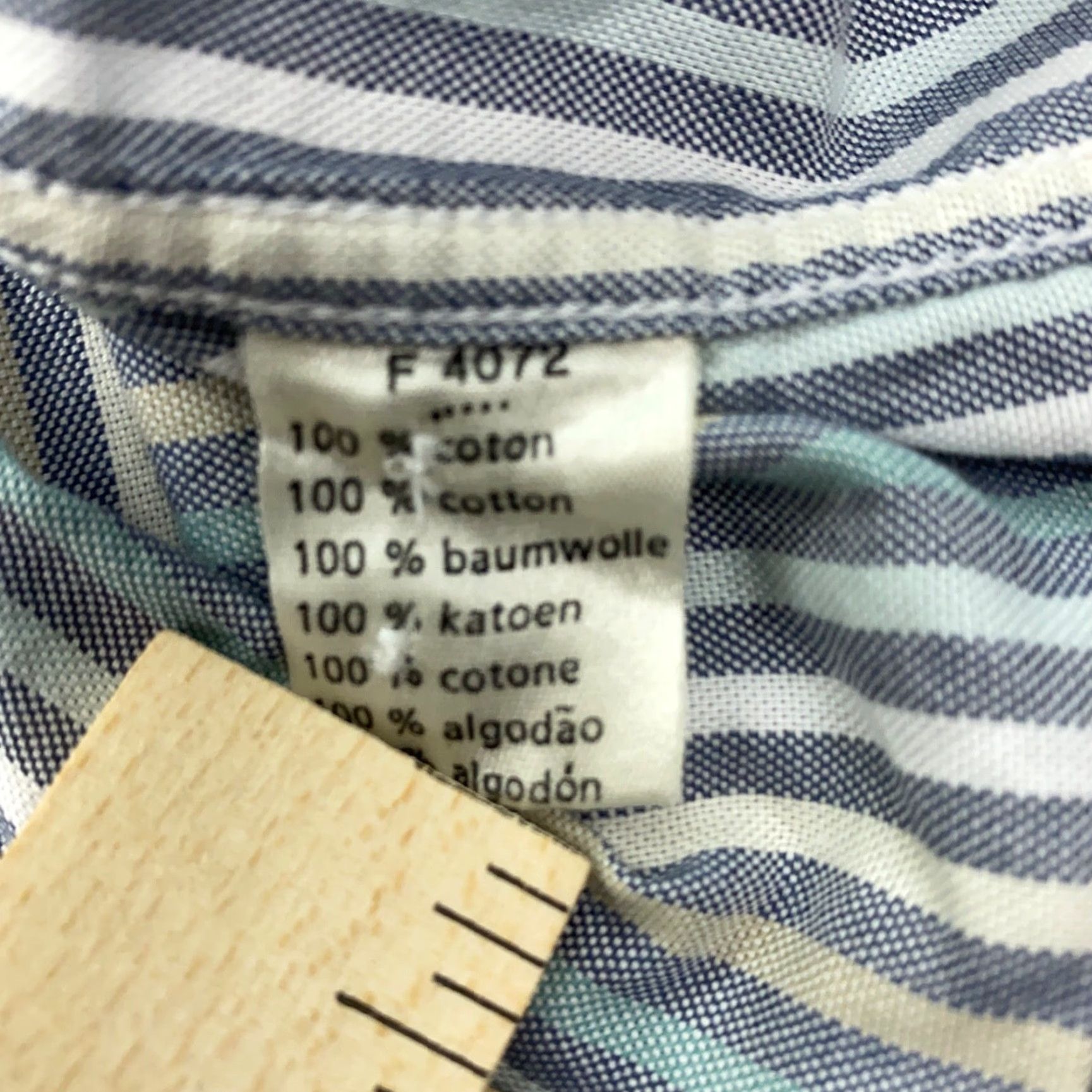 Lacoste Lacoste Shirt 42 Blue Striped Button-Down Long Sleeve with Pocket Mens, Cotton, Regular Fit, Classic 90s Style Size US XL / EU 56 / 4 - 6 Thumbnail
