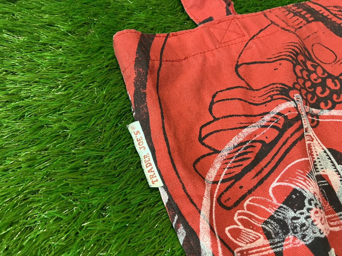 Vintage Rare Vintage Trader Joe’s Made in USA Canvas Tote Bag Red Size ONE SIZE - 3 Thumbnail
