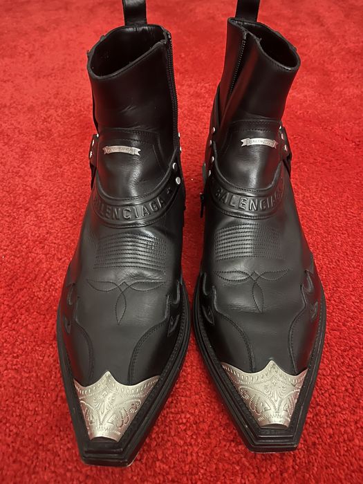 Balenciaga Balenciaga santiag leather ankle boots | Grailed