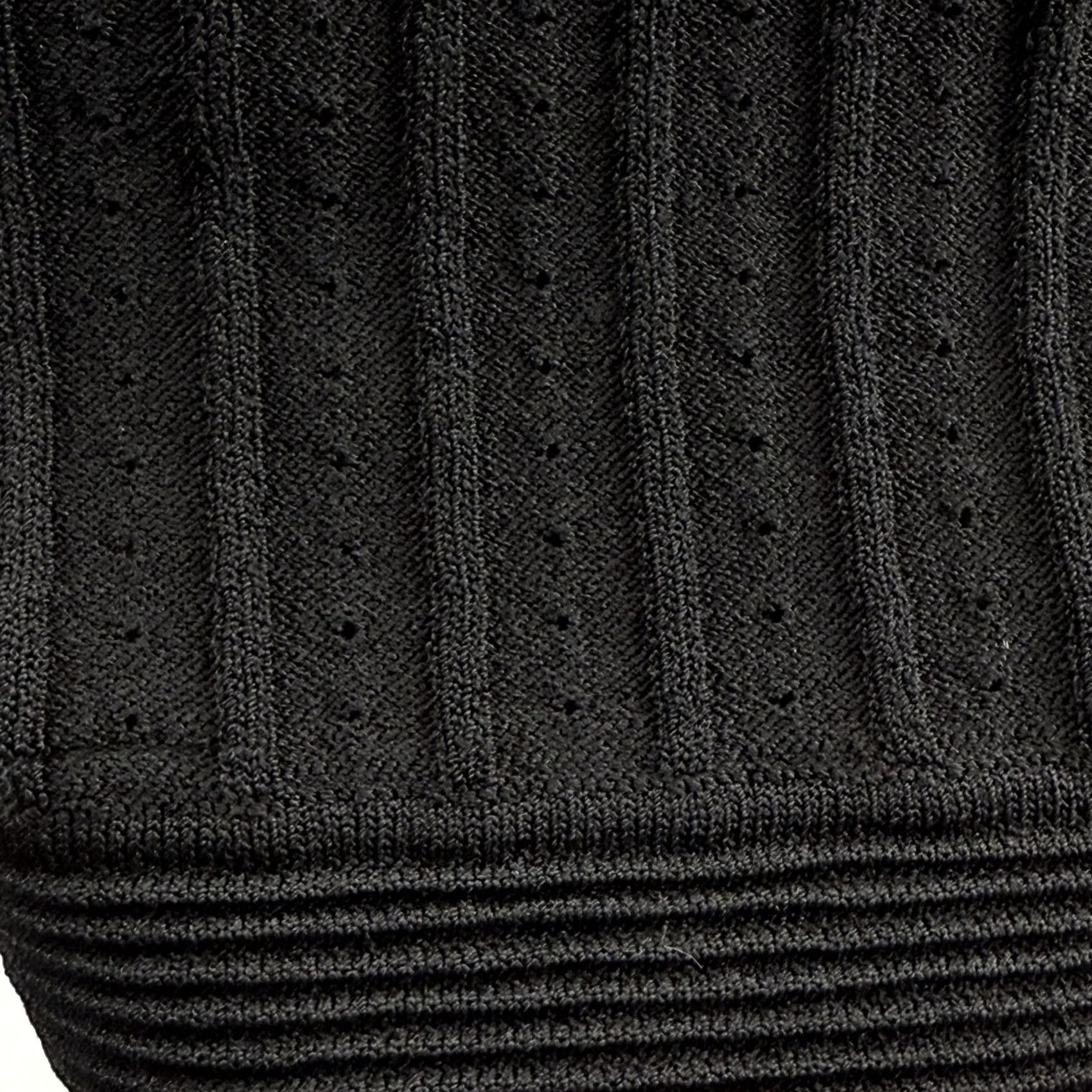 Vintage Catherine Malandrino Dress Womens Medium Black Ribbed Knit Scoop Neck Half Sleeve Size M / US 6-8 / IT 42-44 - 4 Thumbnail