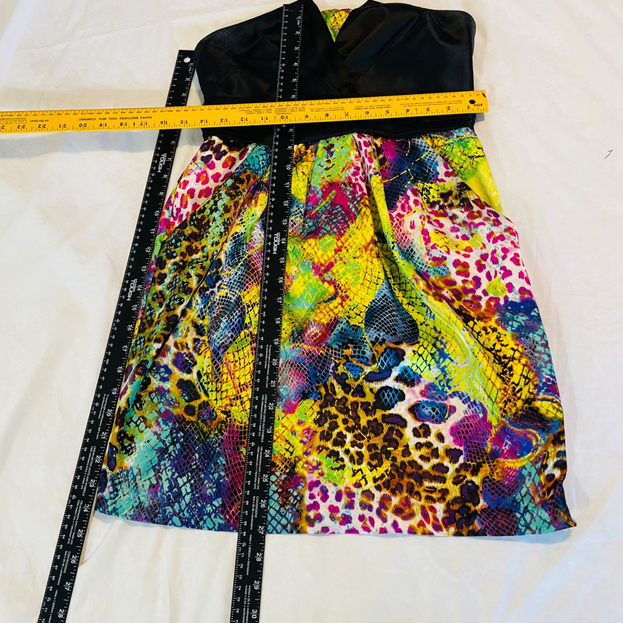 Other Charlotte Strapless Dress With Vibrant Animal Print & Black Size S / US 4 / IT 40 - 6 Thumbnail