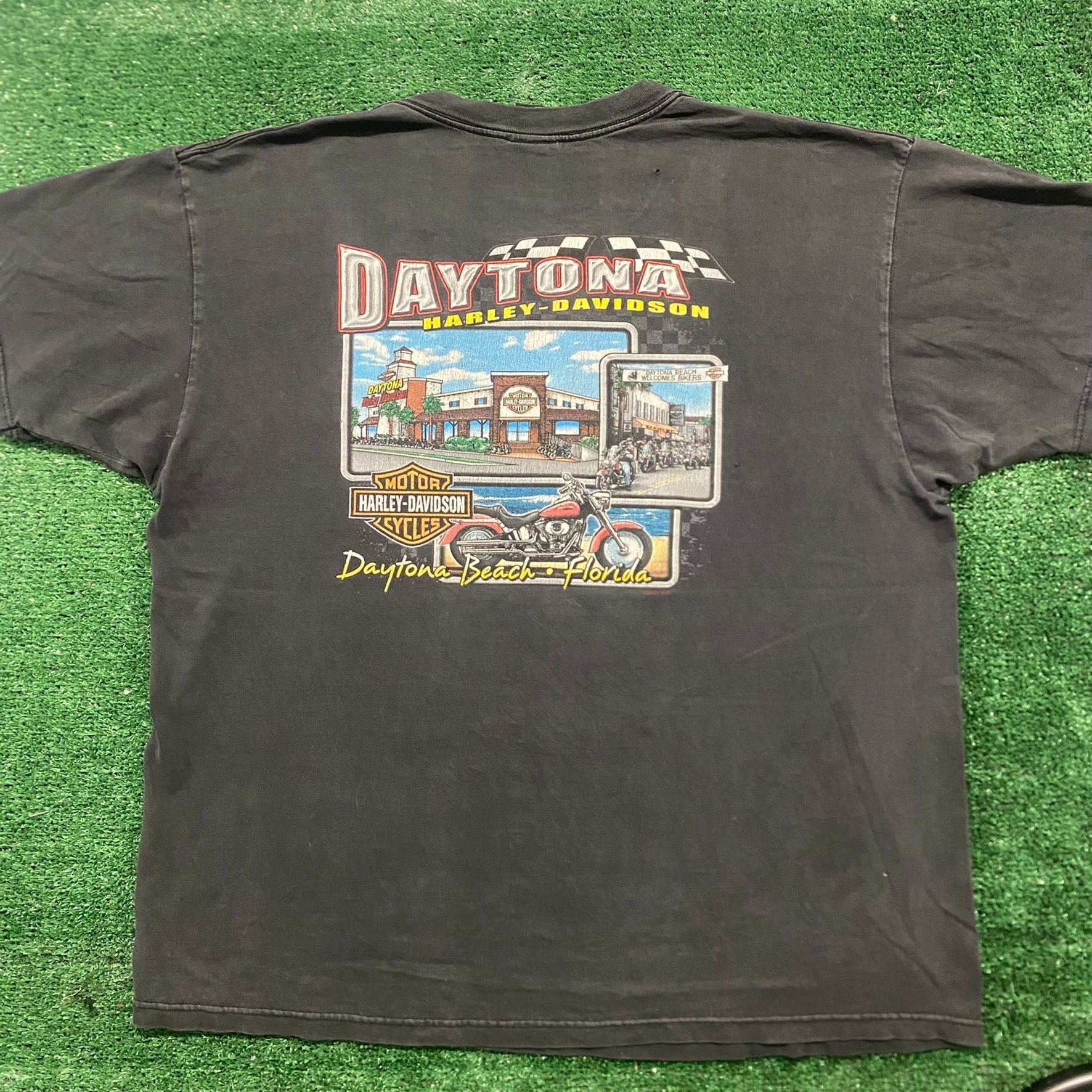 Harley Davidson Vintage Y2K Harley Davidson Motorcycle Daytona Bike Week Tee Size US XXL / EU 58 / 5 - 5 Thumbnail