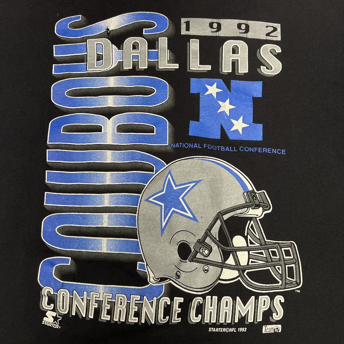 Starter × Vintage VTG Dallas Cowboys Black Starter Helmet NFL Single Stitch Size US L / EU 52-54 / 3 - 2 Thumbnail