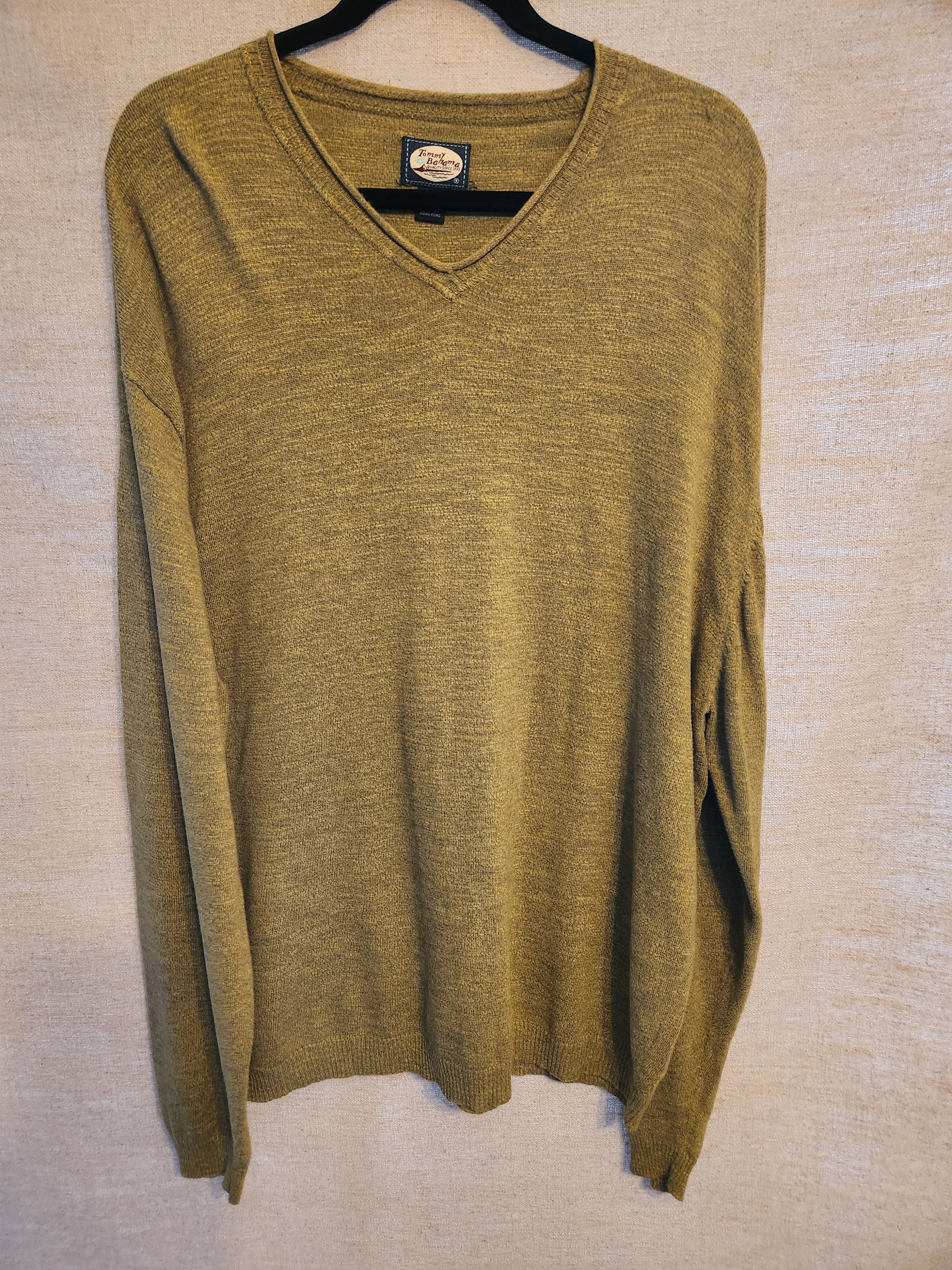 Tommy Bahama Vintage Men's Rayon/Cotton Green V-Neck Sweater Size US XXL / EU 58 / 5 - 1 Thumbnail