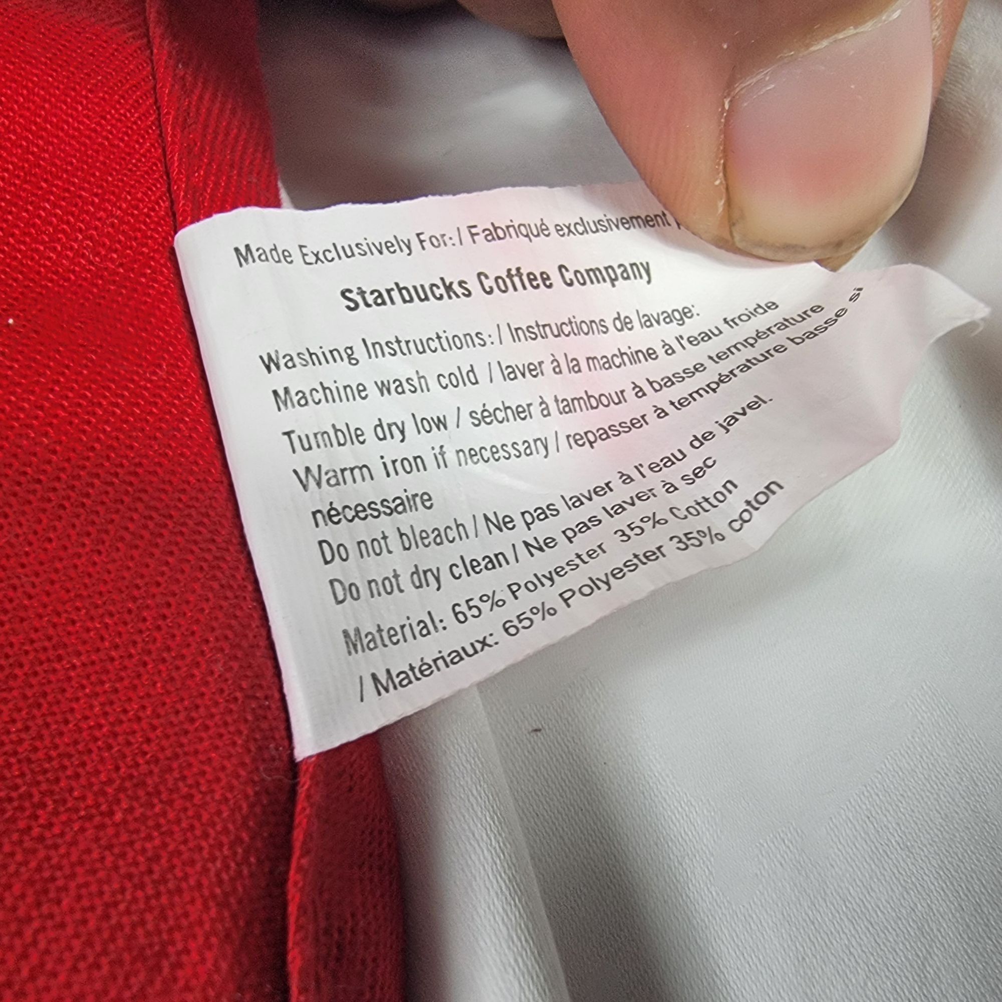 Other Starbucks Red Apron With Embroidered Logo 2 Pockets Adjustab Size ONE SIZE - 4 Thumbnail