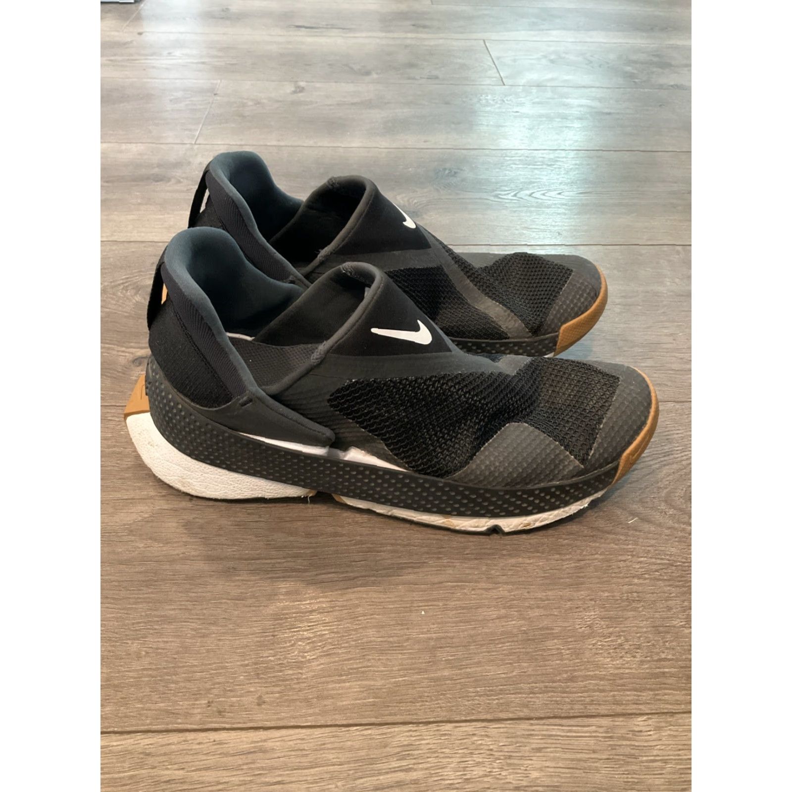 Nike Nike Go FlyEase Sneakers Men’s Size 6.5 Black / White / Gum CW5883-003 Athletic Sneaker Size US 7 / IT 37 - 3 Thumbnail