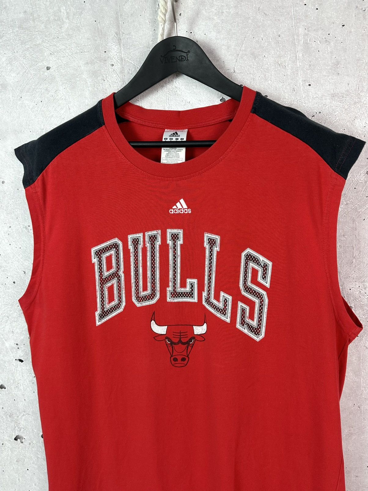 Adidas × NBA × Vintage Adidas Chicago Bulls Deng Sleeveless Printed Red Top Size US XL / EU 56 / 4 - 2 Thumbnail