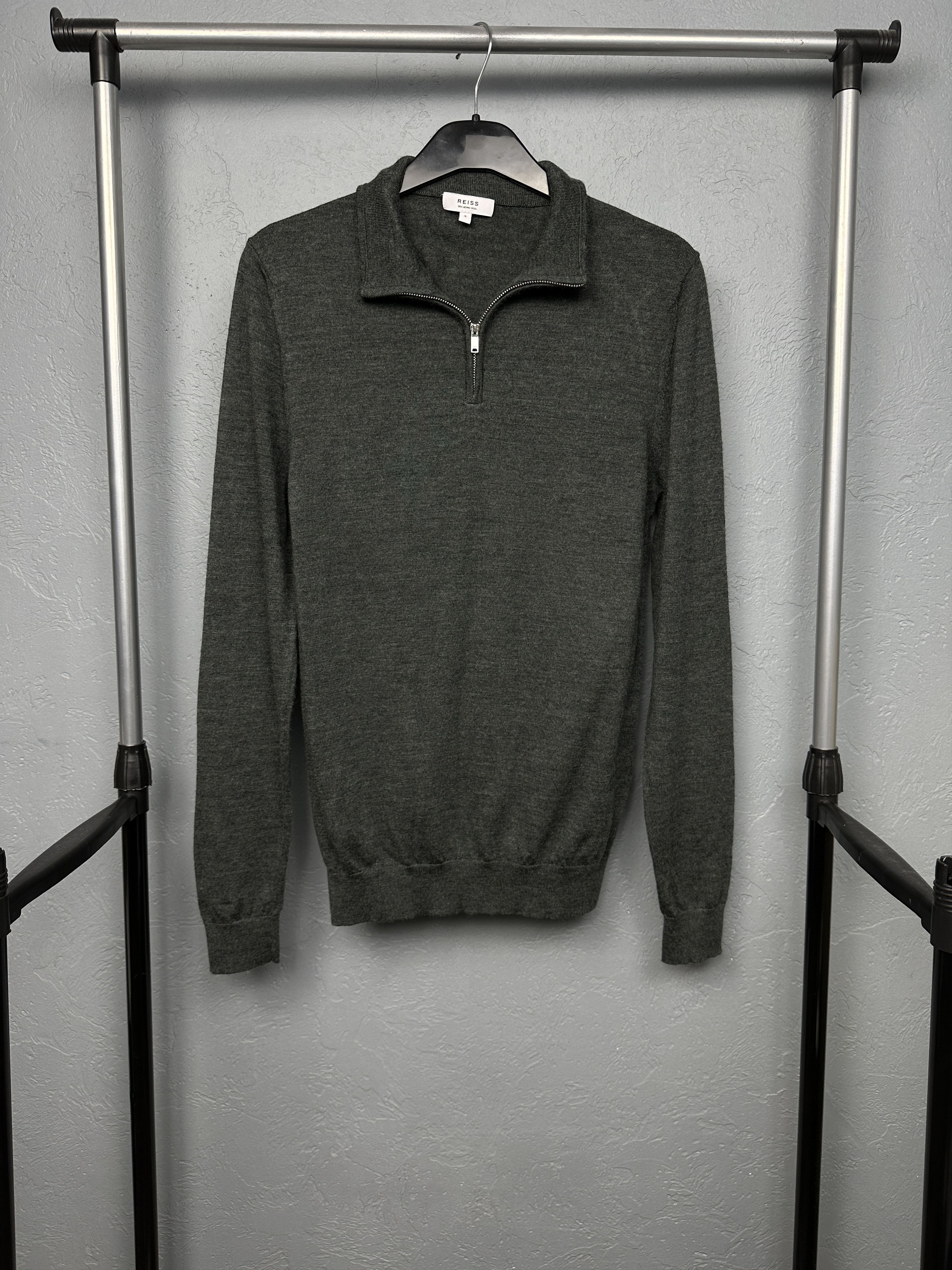 Reiss Reiss Mens Merino Wool Quarter 1\4 Zip Sweater Size US S / EU 44-46 / 1 - 1 Thumbnail