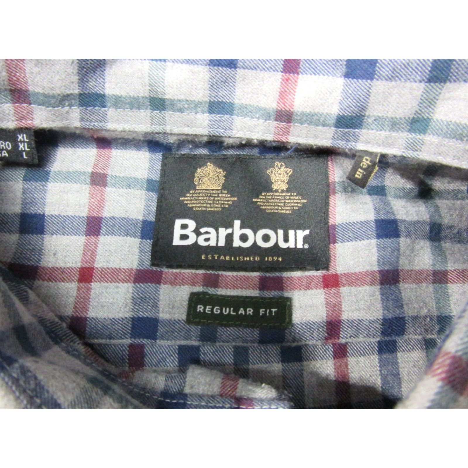 Barbour Barbour Shirt Mens L Gray Blue Red Plaid Button Down Casual Outdoor Classic Long Sleeve Regular Fit Size US L / EU 52-54 / 3 - 3 Thumbnail