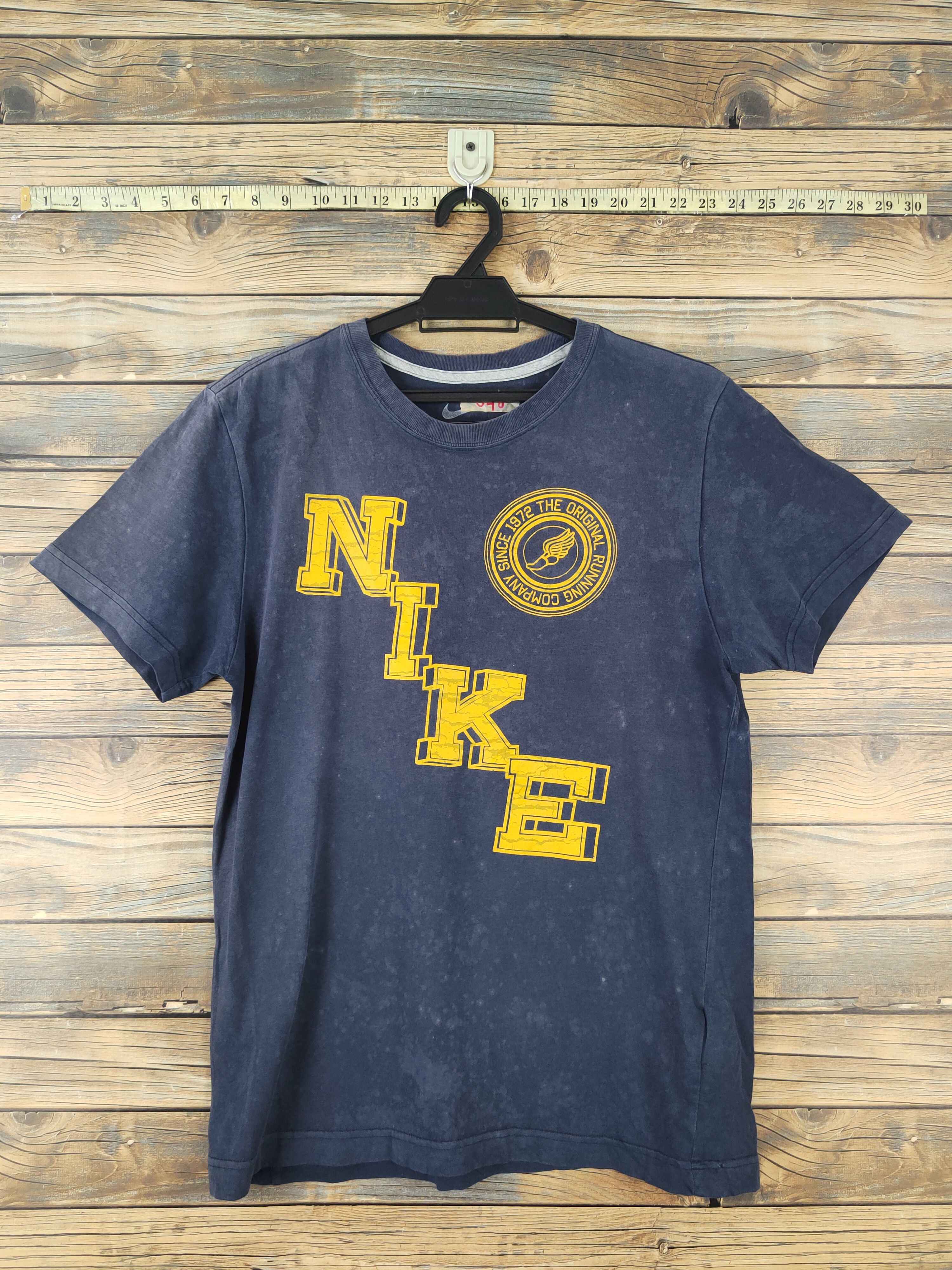 Nike × Vintage DL Nike Navy Faded Short Sleeve T-shirts #648 Size US M / EU 48-50 / 2 - 1 Thumbnail