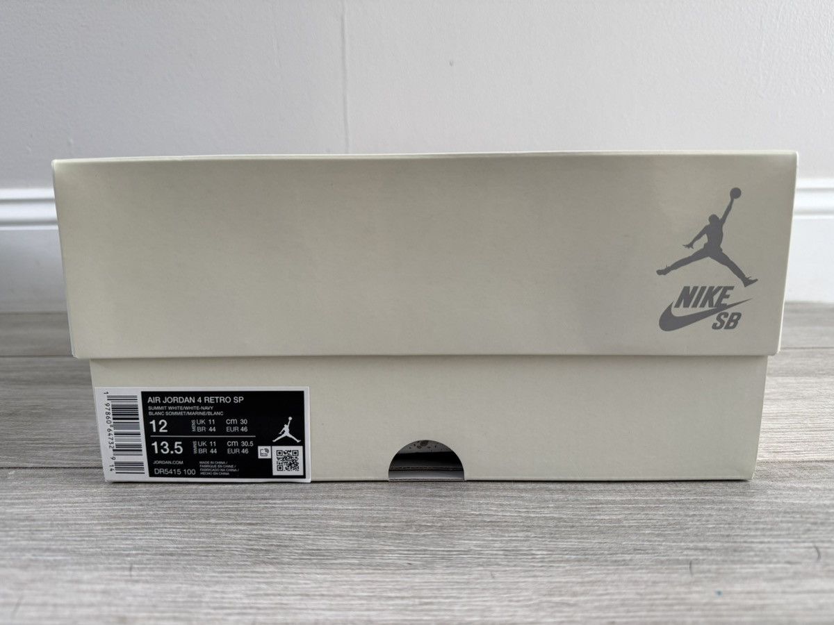 Jordan Brand Nike SB Air Jordan 4 Retro White Navy Grey Gum Yellow Red 12 Size US 12 / EU 45 - 11 Thumbnail