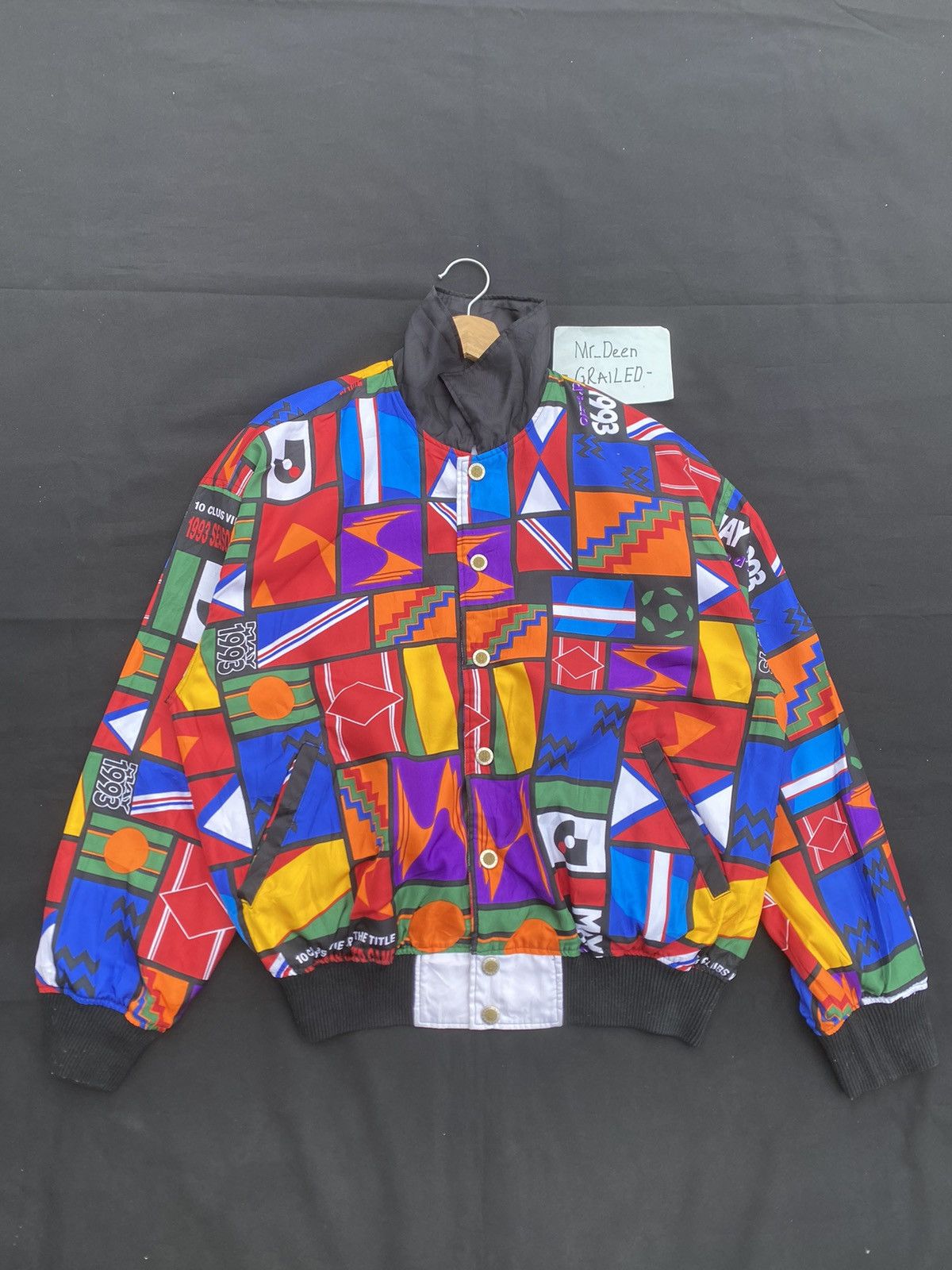 Japanese Brand Vtg 93s J.League Inaugural Seasons Reversible Bomber Jacket Size US L / EU 52-54 / 3 - 2 Thumbnail