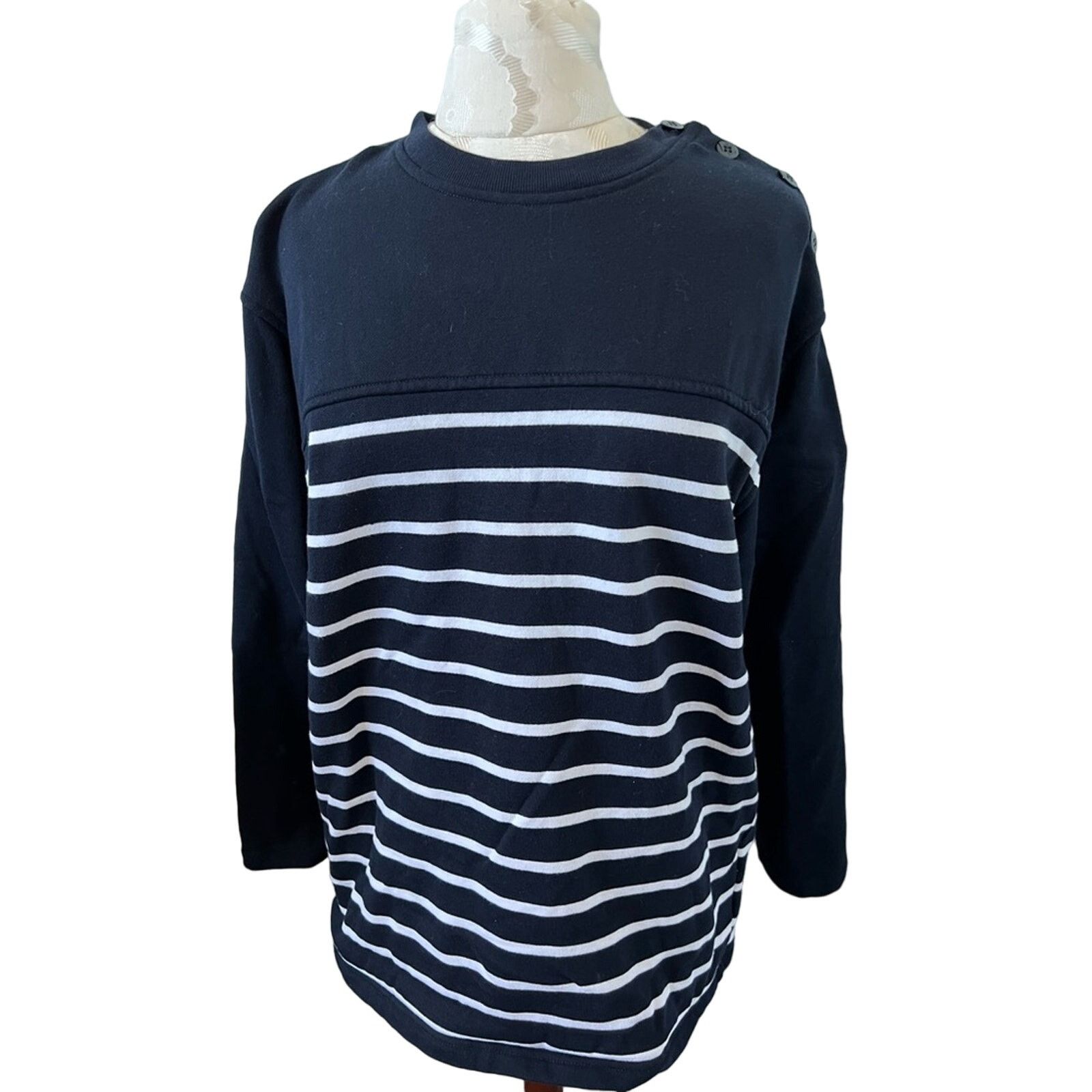 Lauren Ralph Lauren Lauren Ralph Lauren Long Sleeve Striped Sweater Medium Size XXS / US 00 / IT 34 - 1 Thumbnail